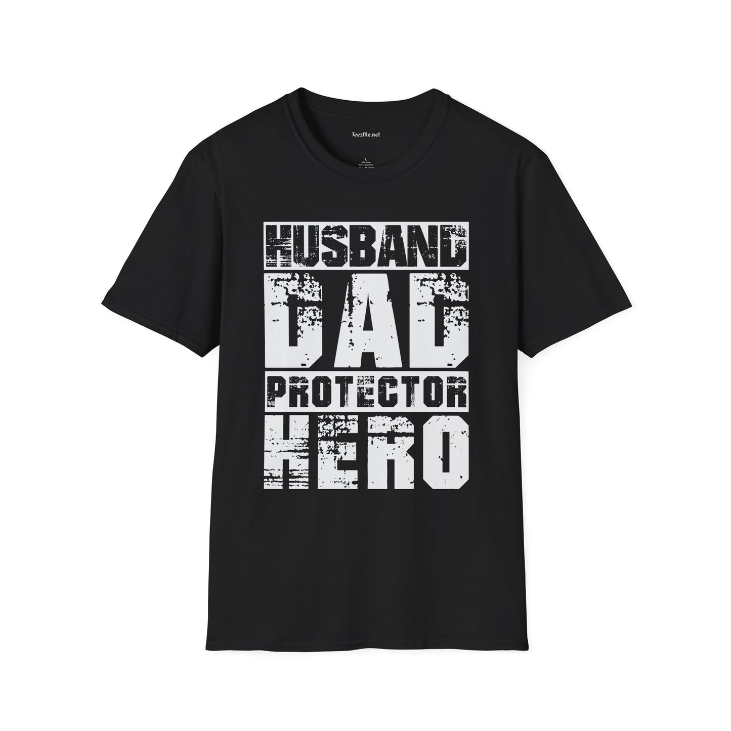 Husband Dad Protector Hero Unisex Soft Style T-Shirt 100% Cotton Graphic