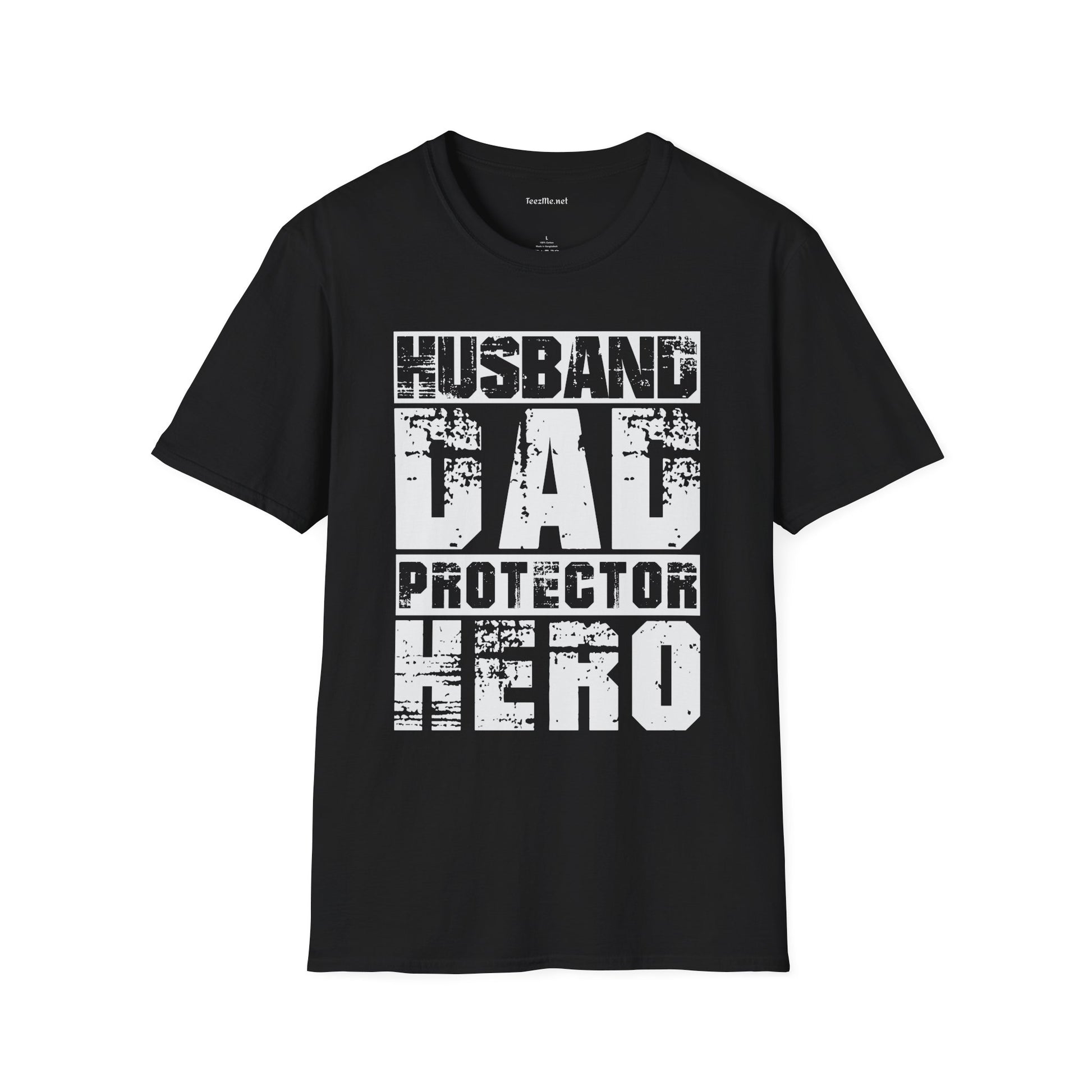Husband Dad Protector Hero Unisex Soft Style T-Shirt 100% Cotton Graphic
