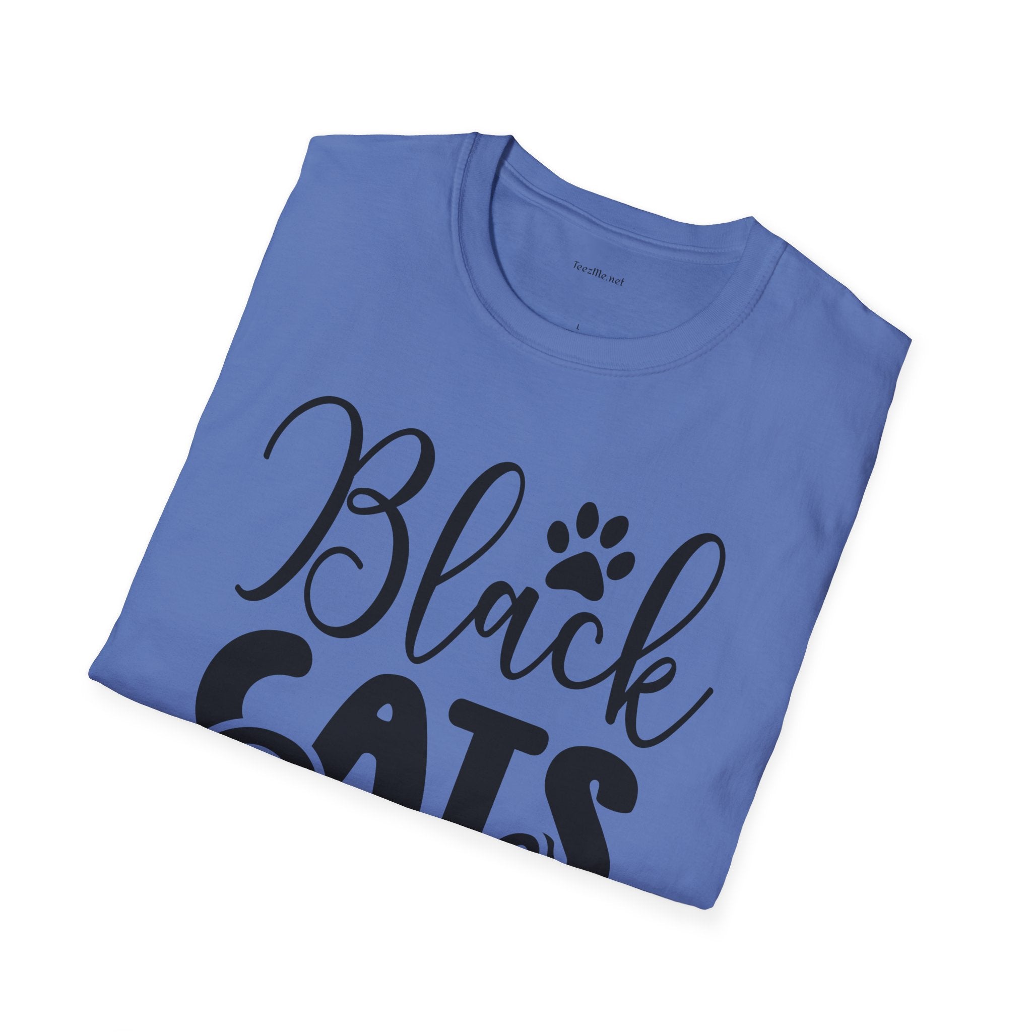 Black Cats Only - Unisex Softstyle T-Shirt 100% Cotton Graphic