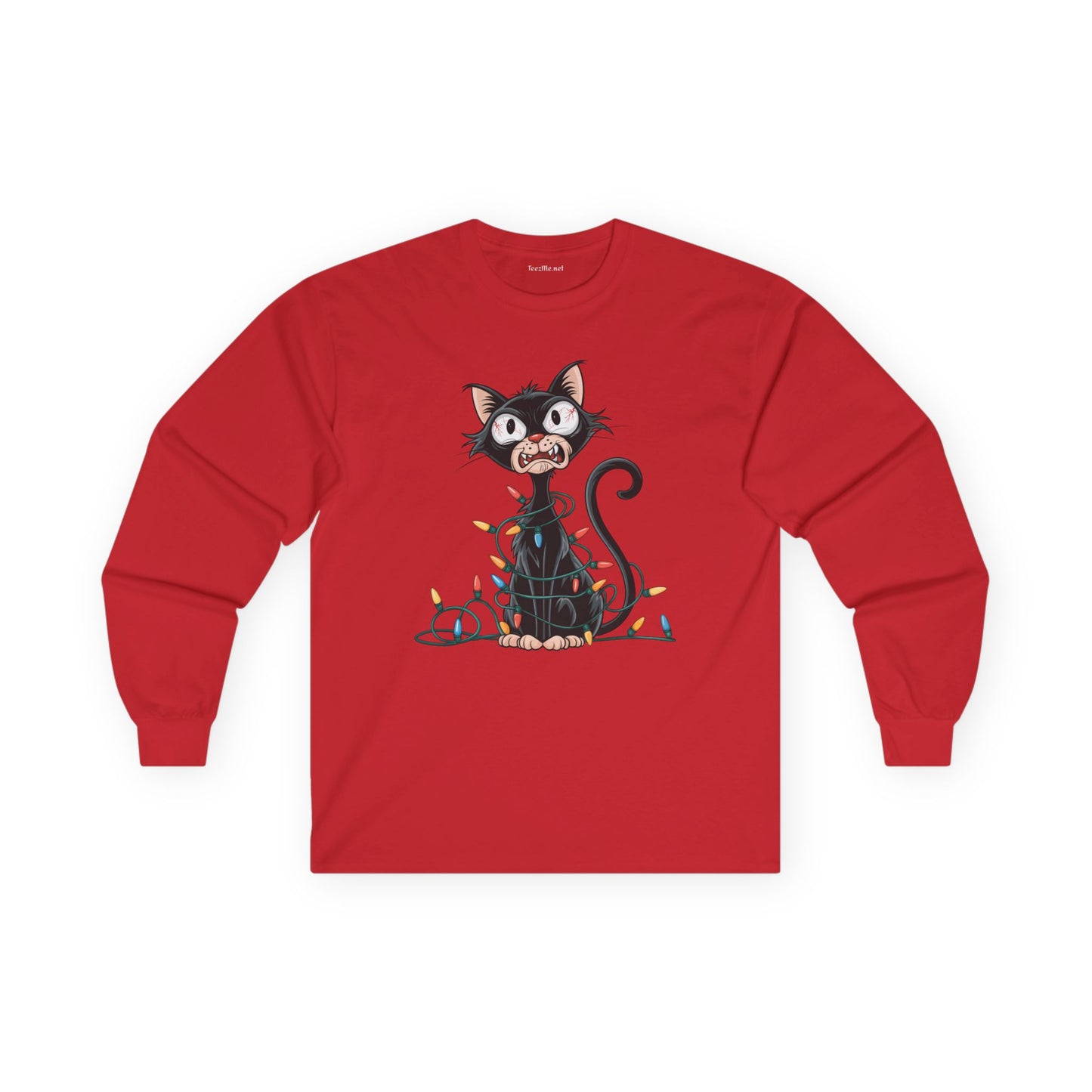 Entangled Christmas Cat Unisex Ultra Cotton Long Sleeve Tee