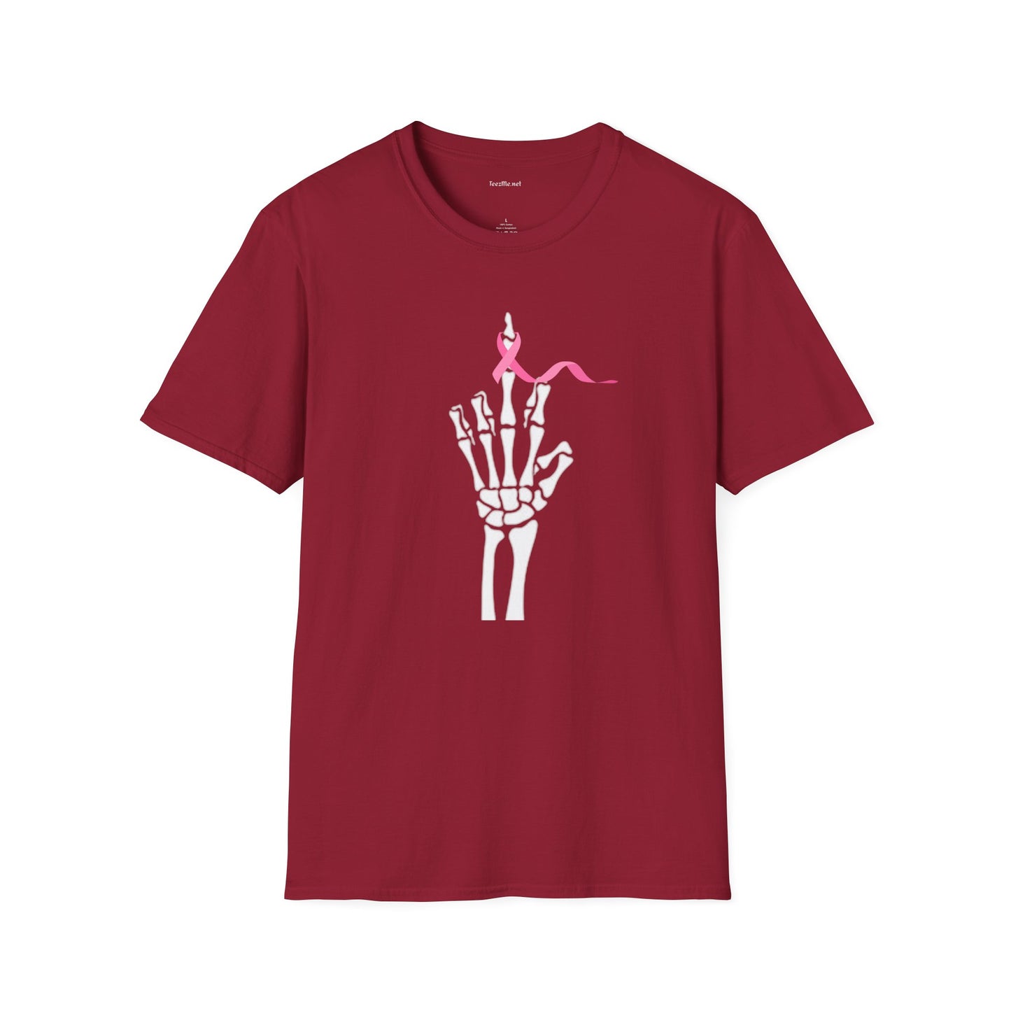 Give Cancer the bird - Unisex Softstyle T-Shirt 100% Cotton Graphic