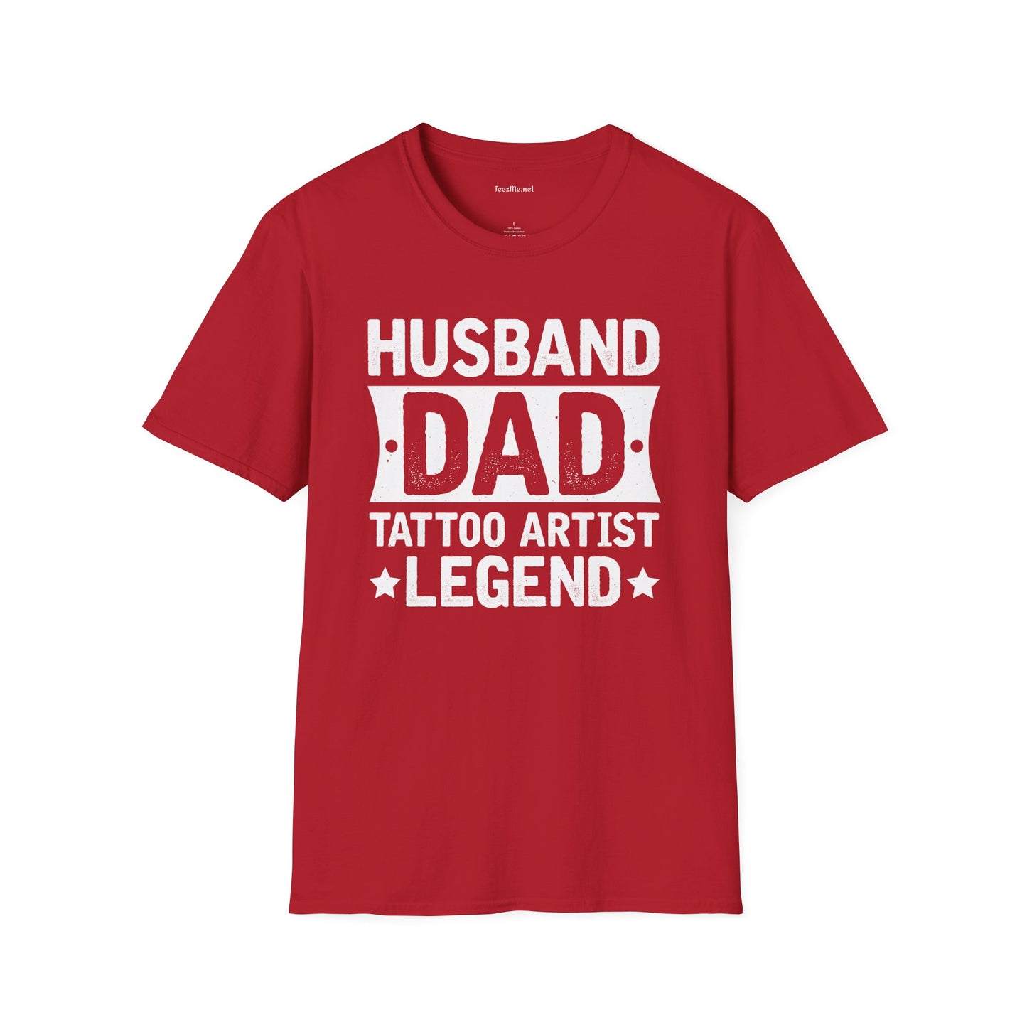 Husband DAD Tattoo Artist Unisex Soft Style T-Shirt 100% Cotton Graphic