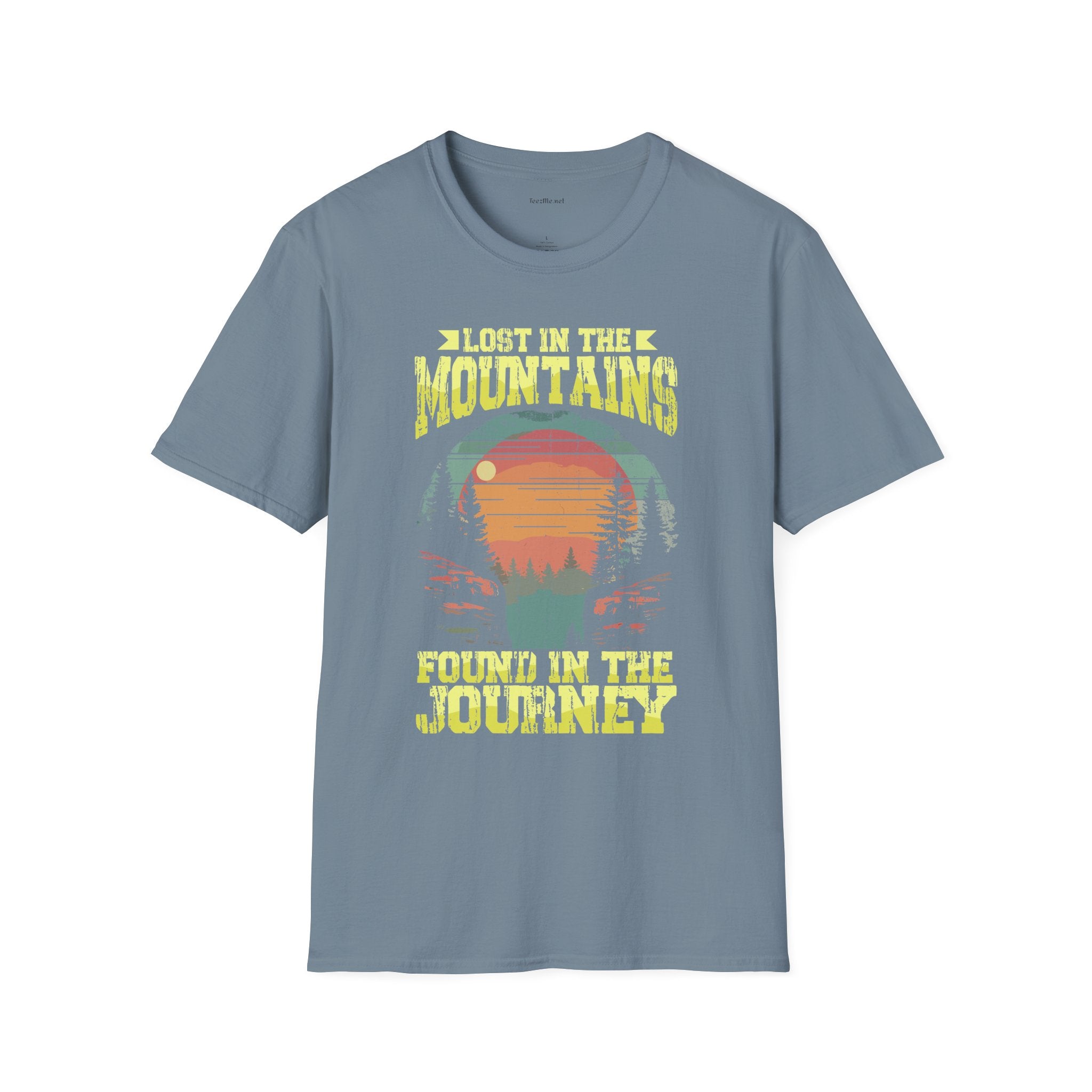 Lost in the Mountain - Unisex Softstyle T-Shirt 100% Cotton Graphic