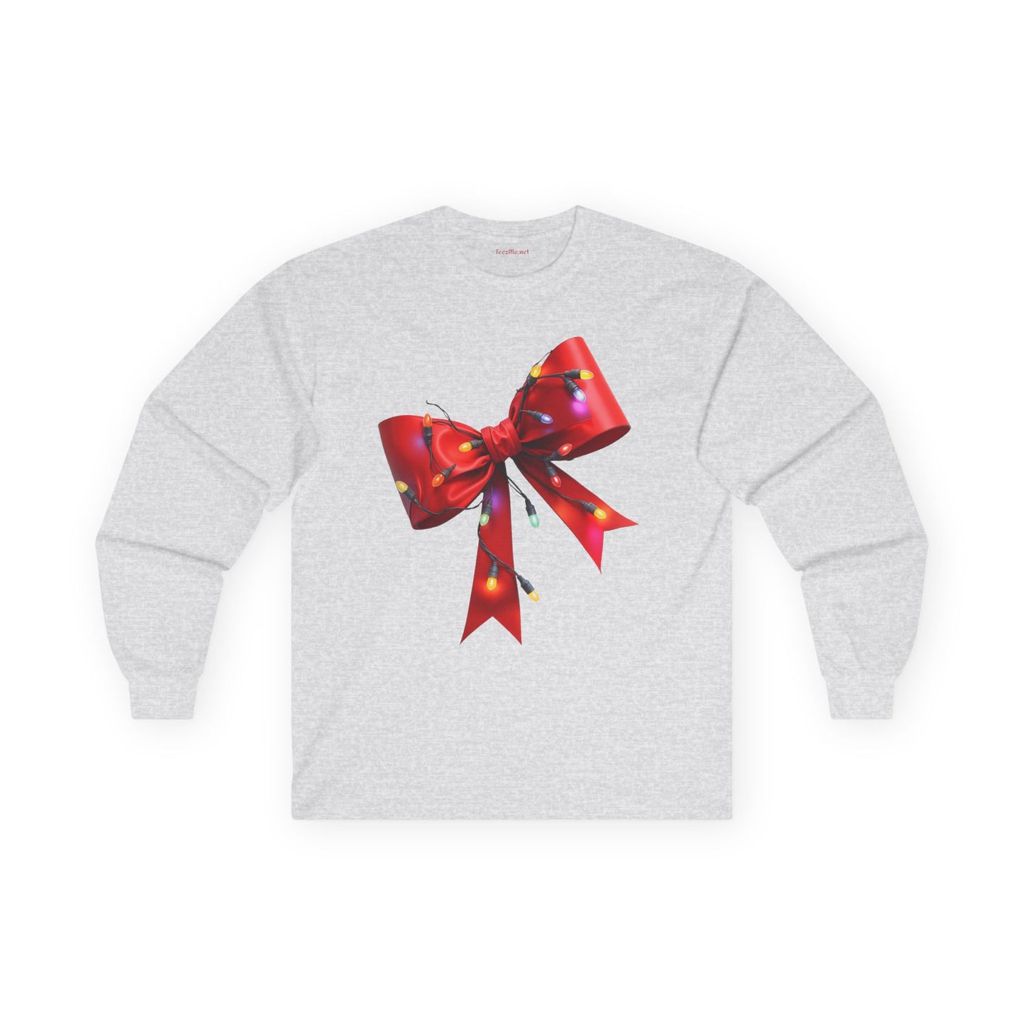 Red Bow with Lights Unisex Ultra Cotton Long Sleeve Tee