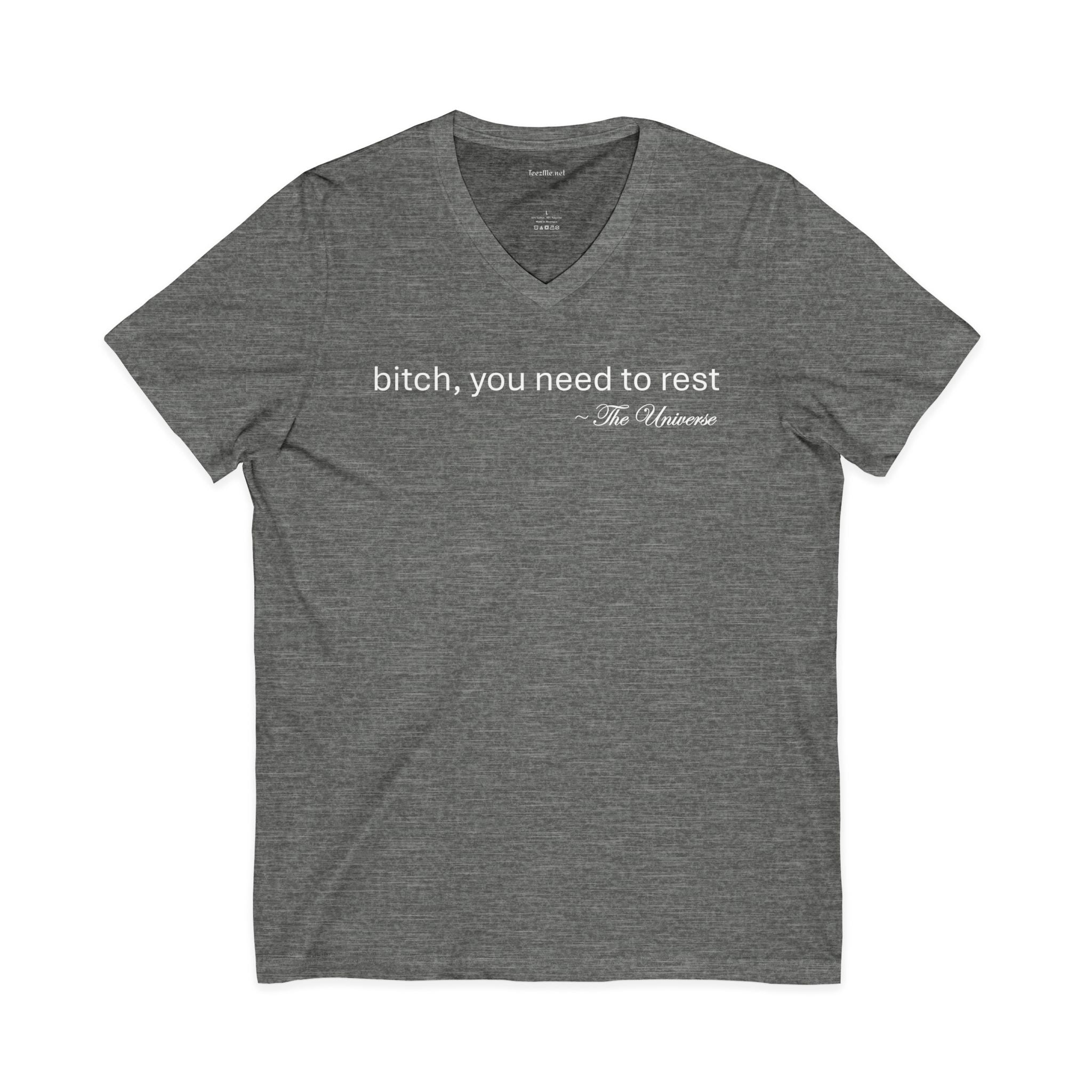 you need to rest (the Universe) Unisex Jersey Short Sleeve V-Neck Tee