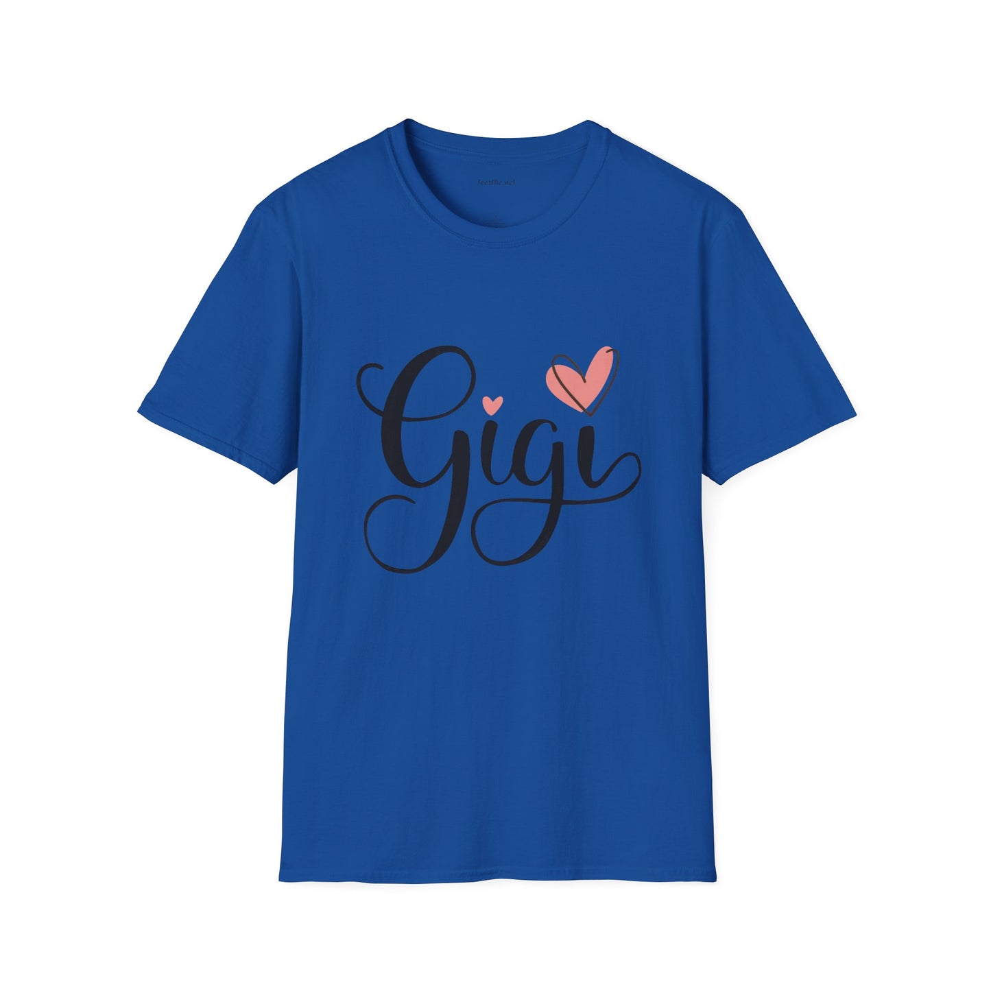 Gigi (pink heart) Unisex Soft Style T-Shirt 100% Cotton Graphic