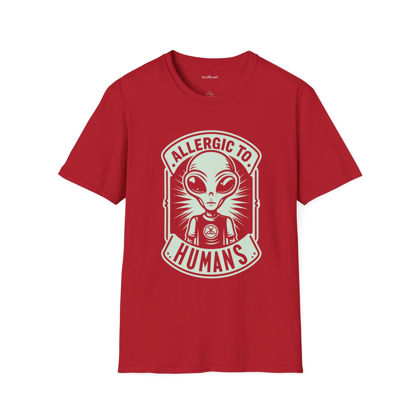 Allergic to Humans Unisex Softstyle T-Shirt 100% Cotton Graphic