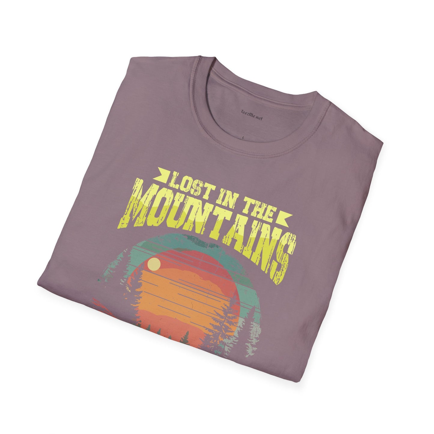 Lost in the Mountain - Unisex Softstyle T-Shirt 100% Cotton Graphic