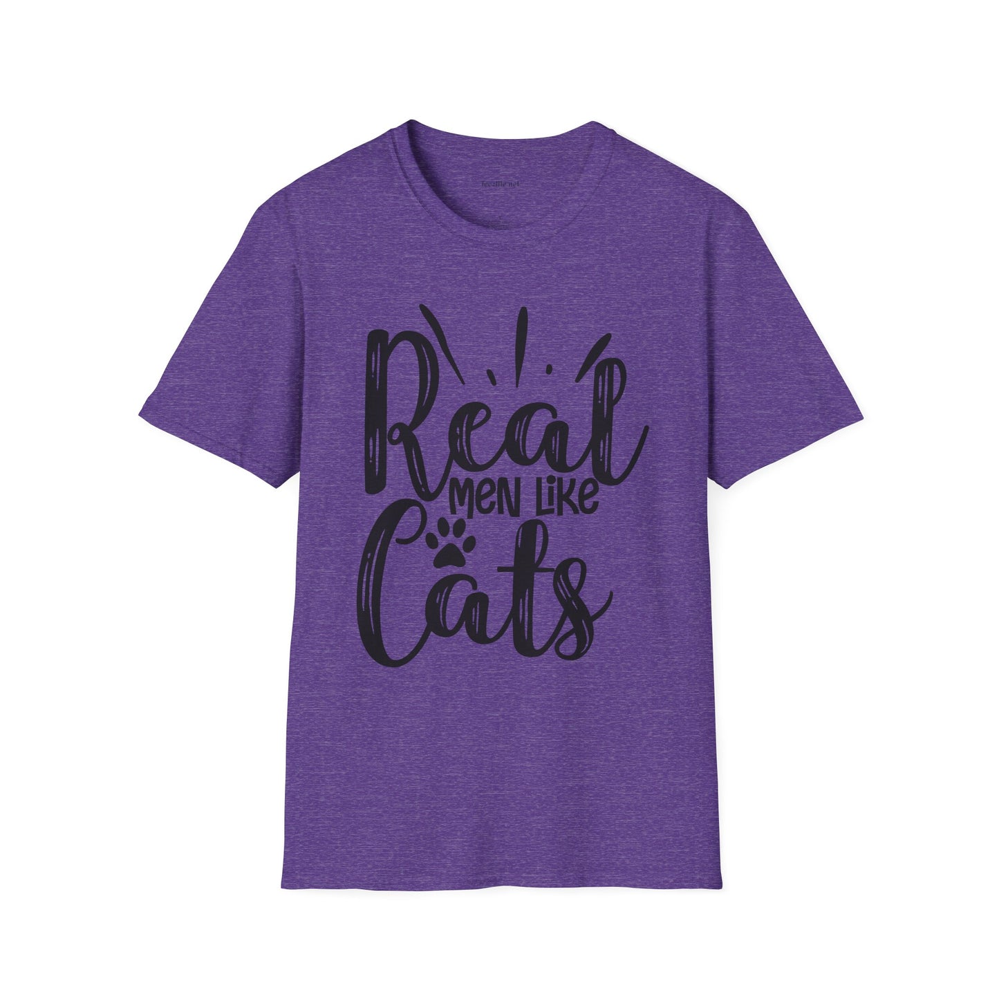 Real Men Like Cats Unisex Soft Style T-Shirt 100% Cotton Graphic