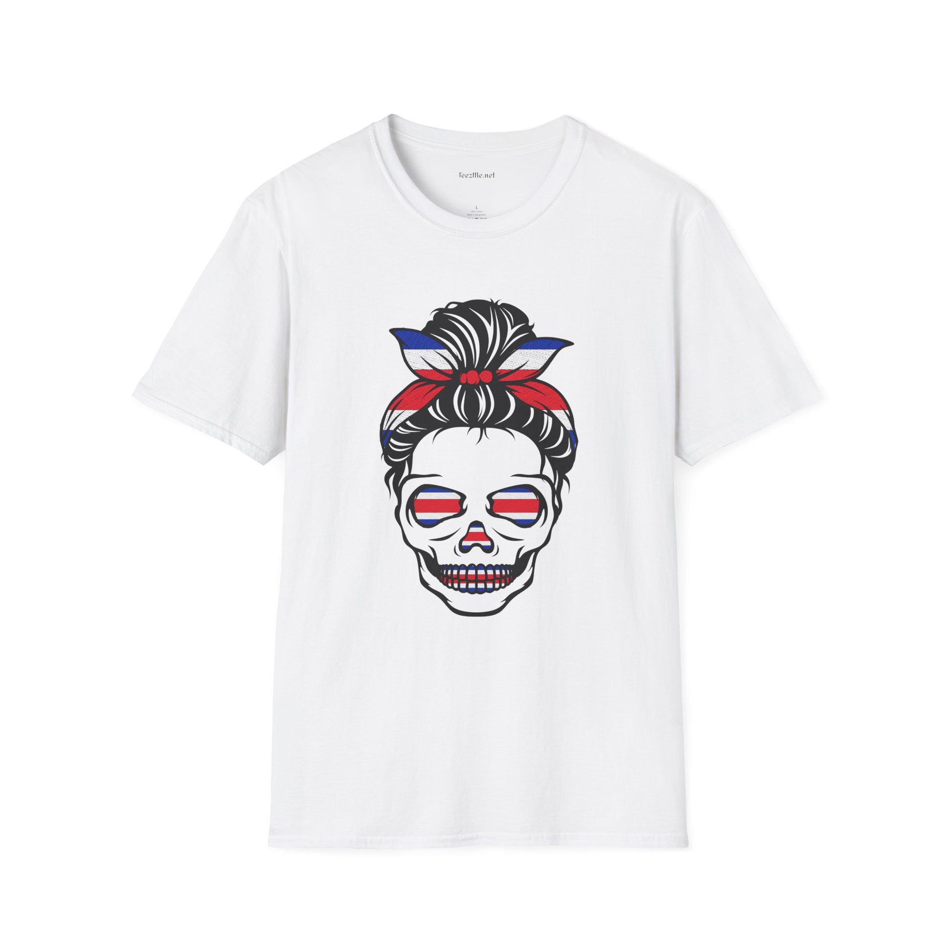 Costa Rica Messy Bun Unisex Softstyle T-Shirt 100% Cotton