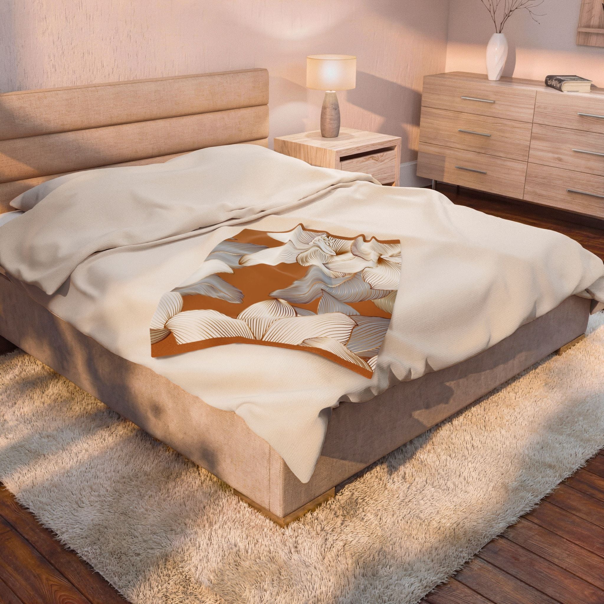 Floral Dreams Velveteen Plush Blanket