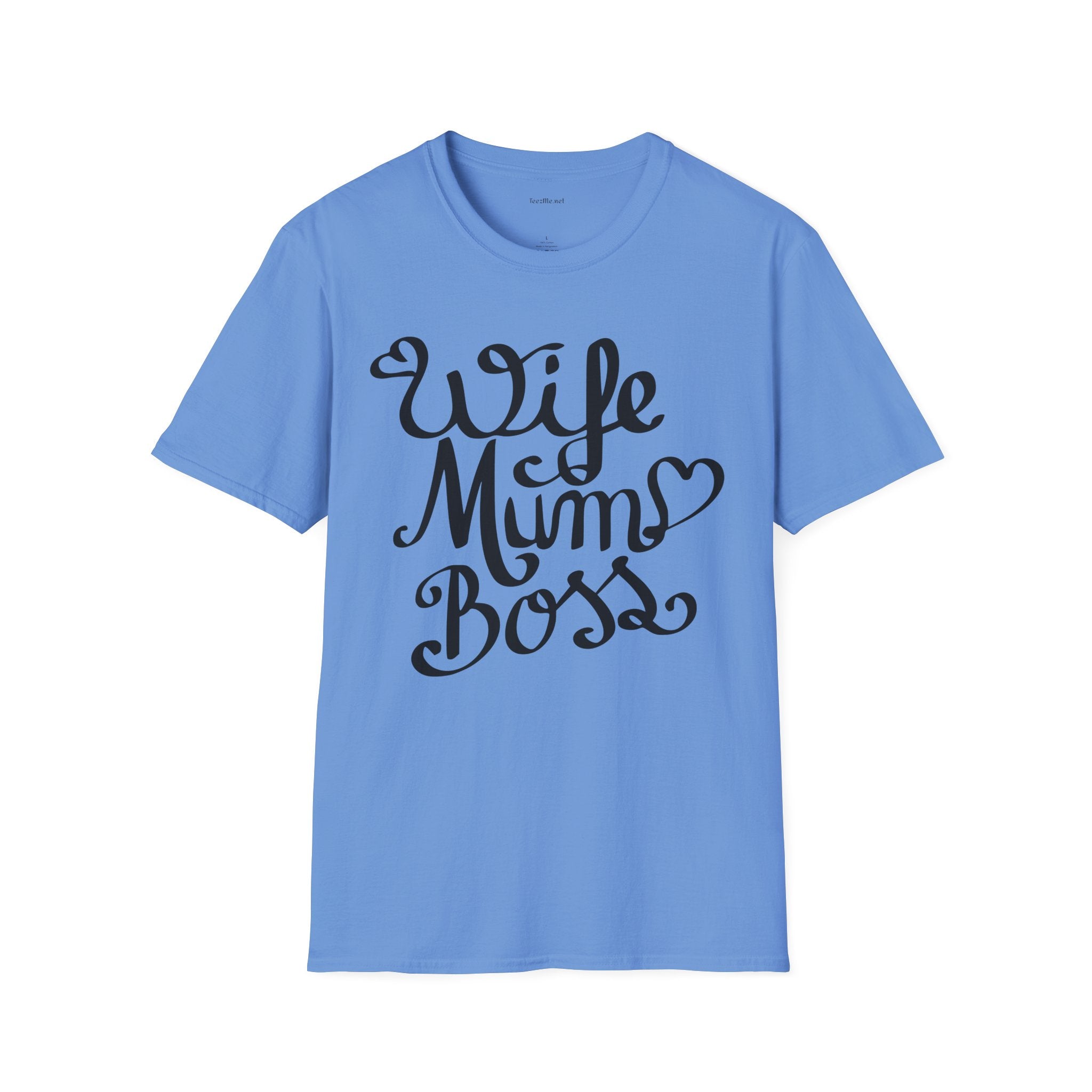 Wife Mum Boss - Unisex Softstyle T-Shirt 100% Cotton Graphic
