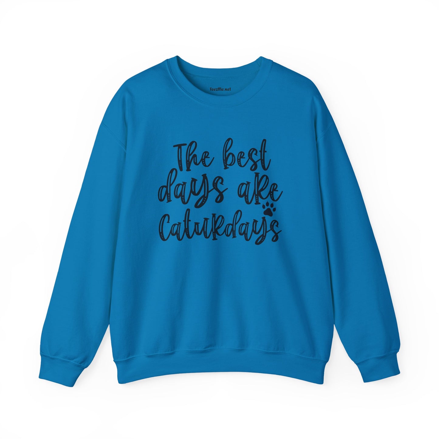 The best days are Caturdays Unisex Heavy Blend™ Crewneck Sweatshirt Graphic