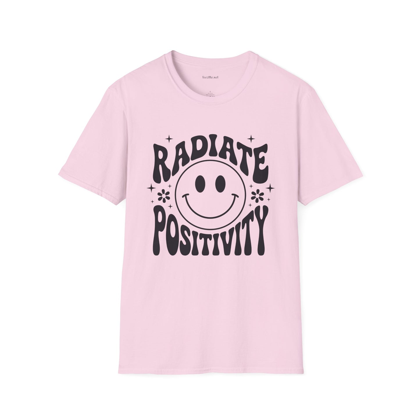 Radiate Positivity :) 02 Unisex Soft Style T-Shirt 100% Cotton Graphic