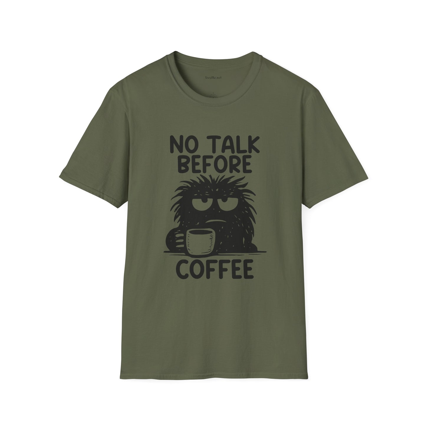 No Talk Before Coffee Unisex Softstyle T-Shirt 100% Cotton Graphic