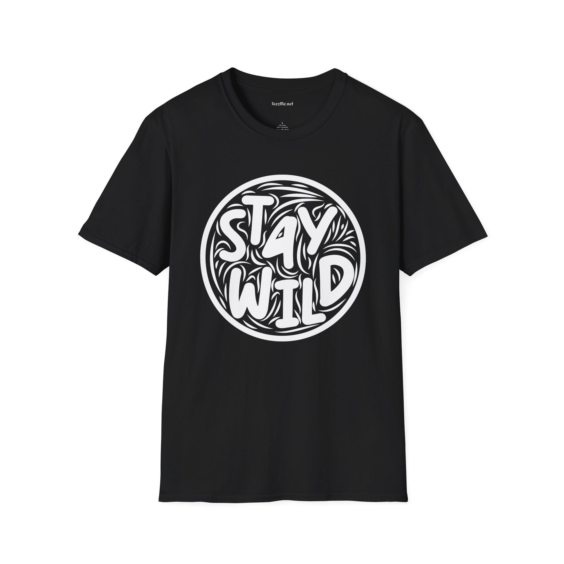 Stay Wild Retro Unisex Softstyle T-Shirt 100% Cotton
