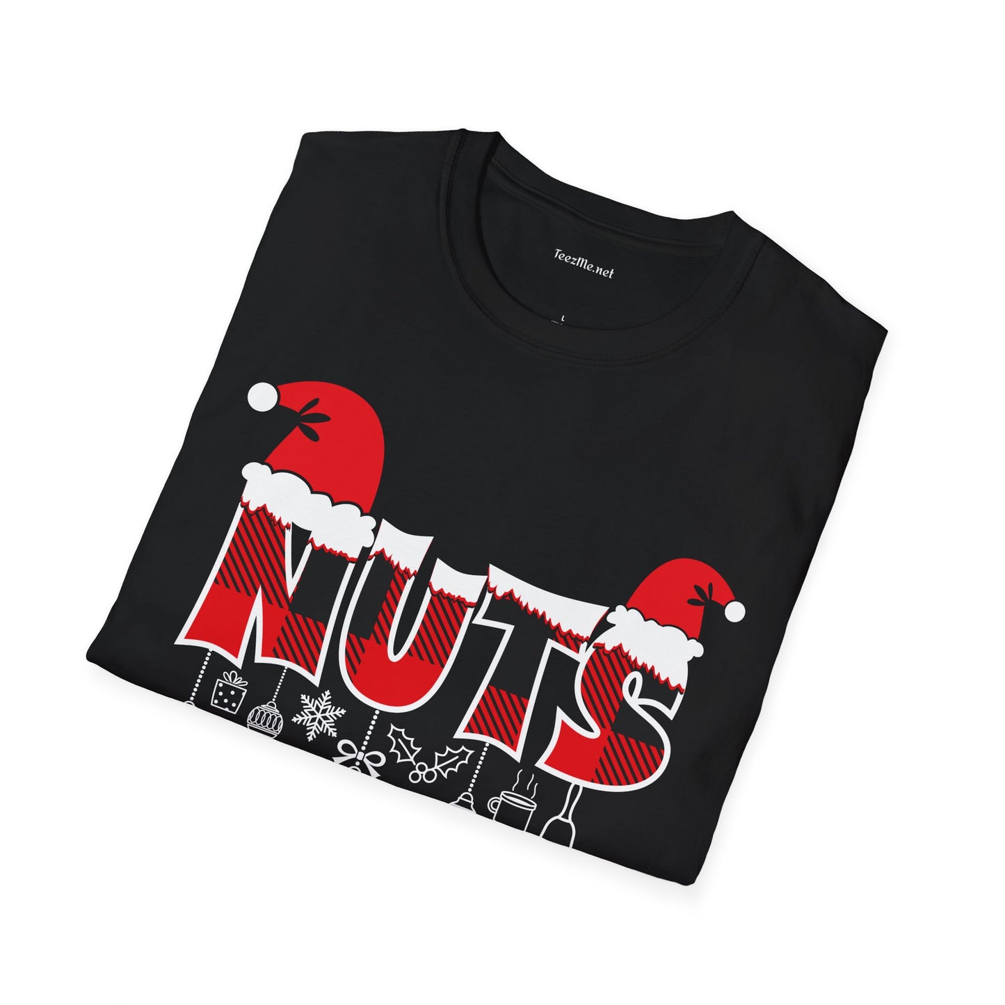 Christmas Nuts Unisex Softstyle T-Shirt 100% Cotton Graphic