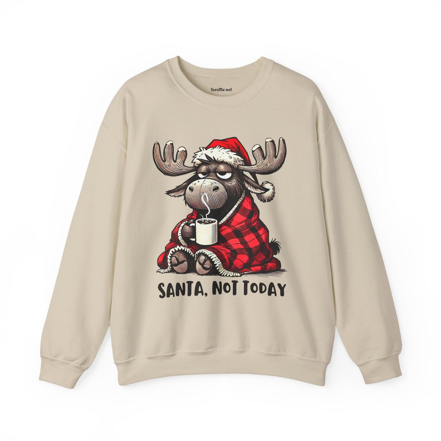 Santa, Not Today Moose Unisex Heavy Blend™ Crewneck Sweatshirt Graphic