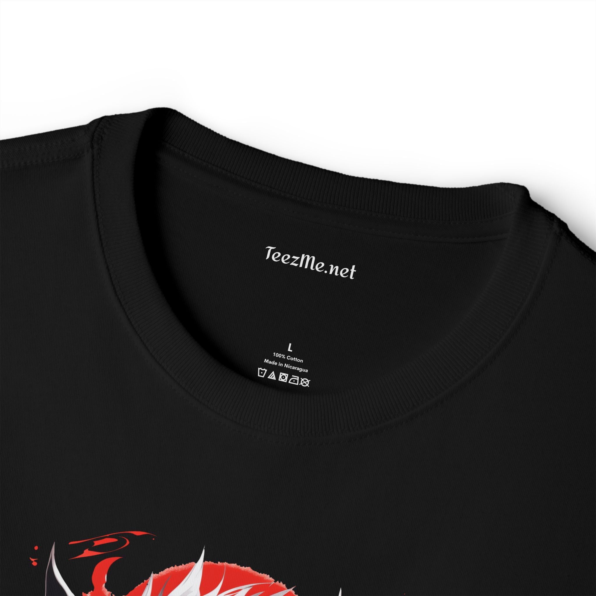 Anime Demon Mask T-Shirt — Red & White Dark Fantasy Graphic Tee