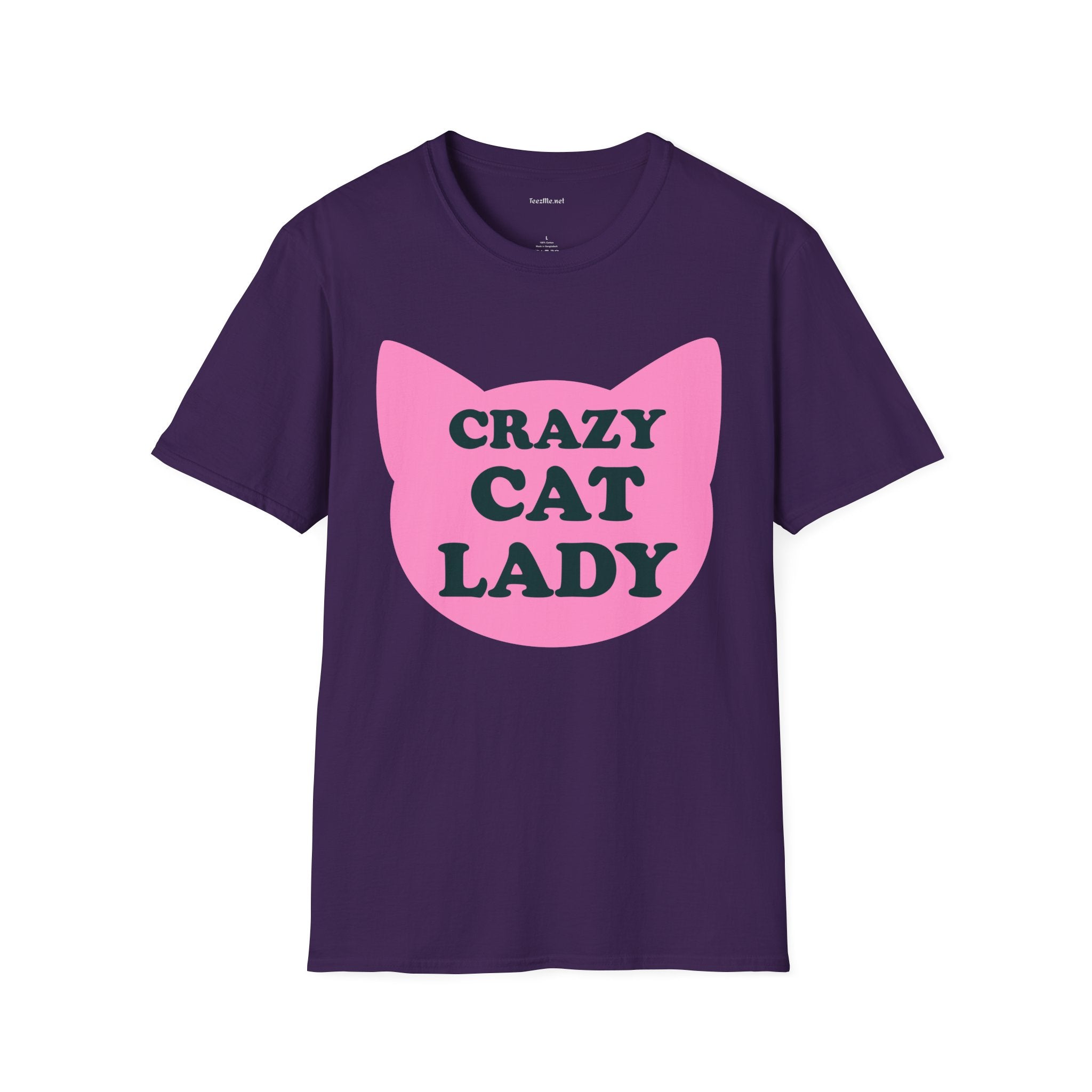 Crazy Cat Lady Unisex Softstyle T-Shirt 100% Cotton Graphic