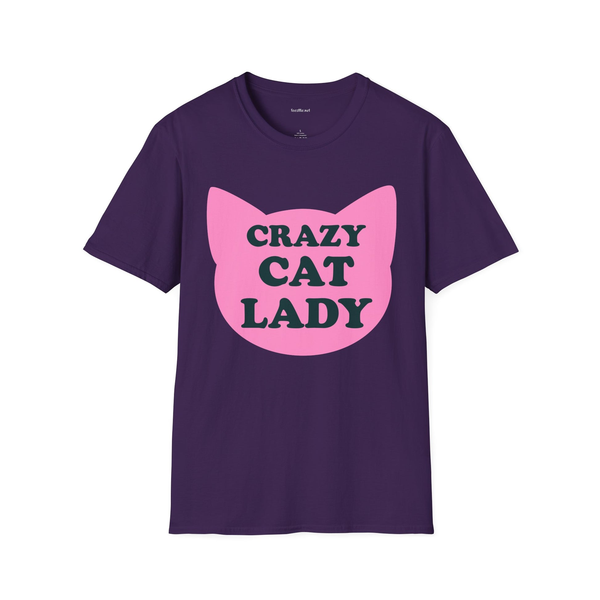 Crazy Cat Lady Unisex Softstyle T-Shirt 100% Cotton Graphic