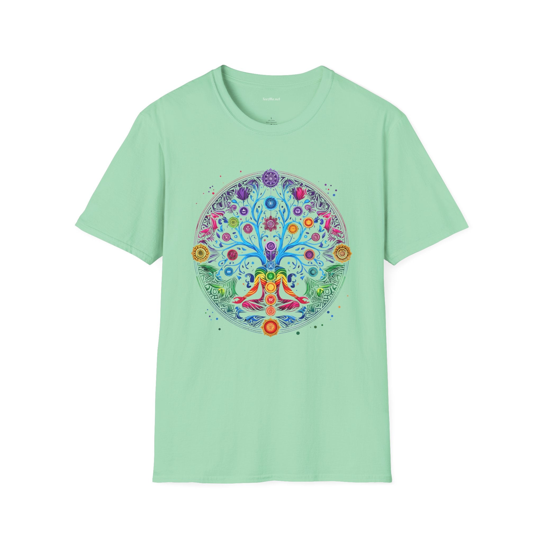 Chakra with Moon  Unisex Softstyle T-Shirt 100% Cotton Graphic