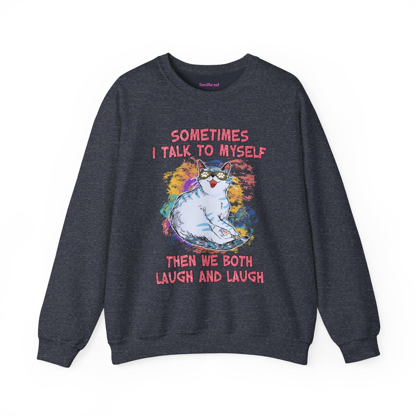 Sometimes I talk to myself Unisex Heavy Blend™ Crewneck Sweatshirt Graphic