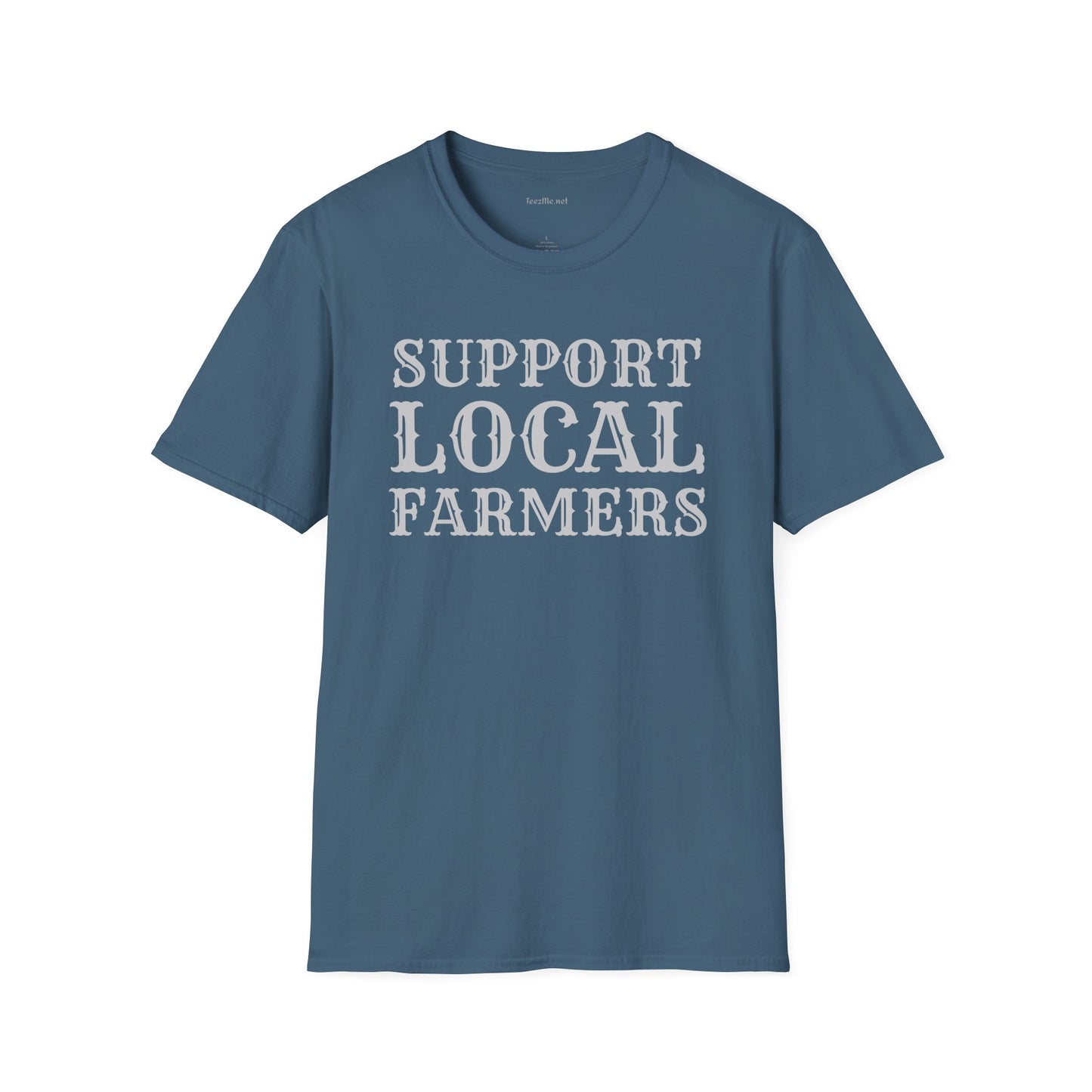 Support Local Farmers 02 Unisex Softstyle T-Shirt 100% Cotton