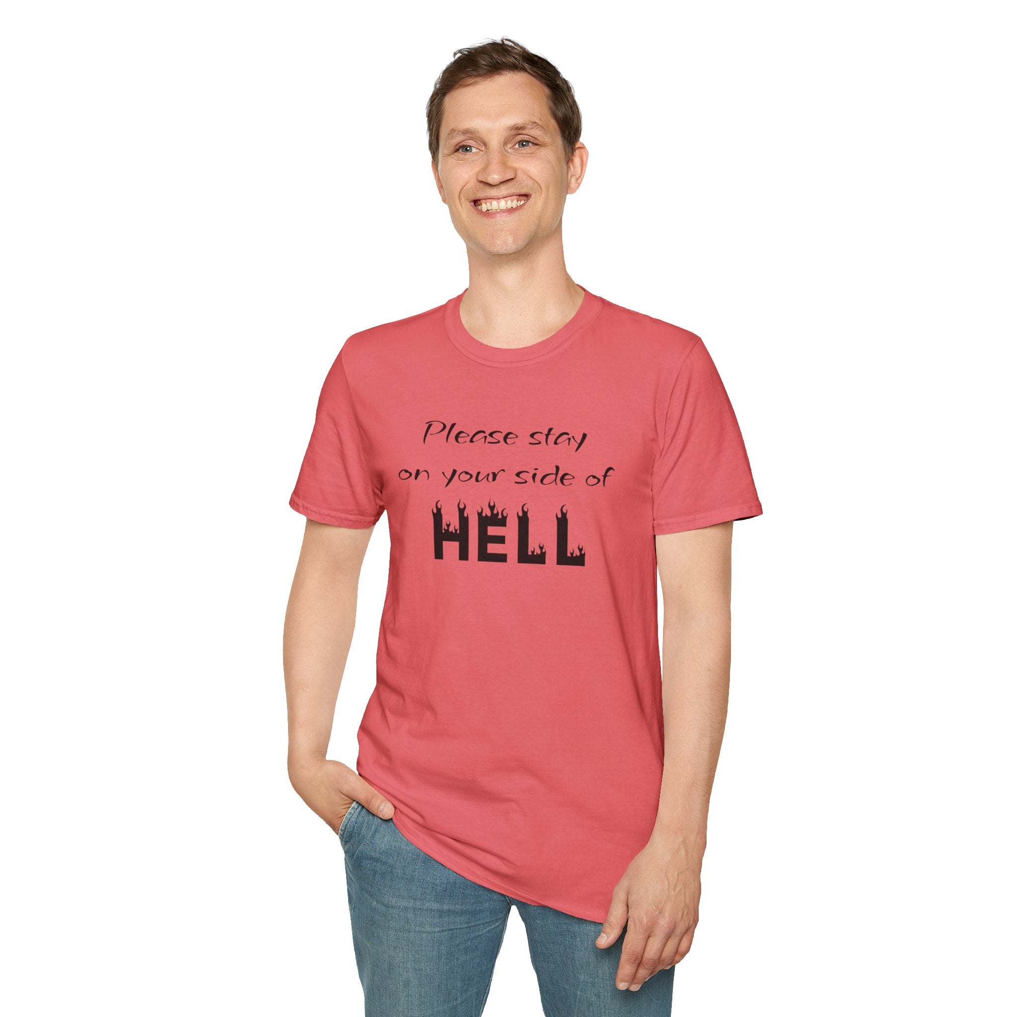 Your side of HELL  - Unisex Softstyle T-Shirt 100% Cotton Graphic