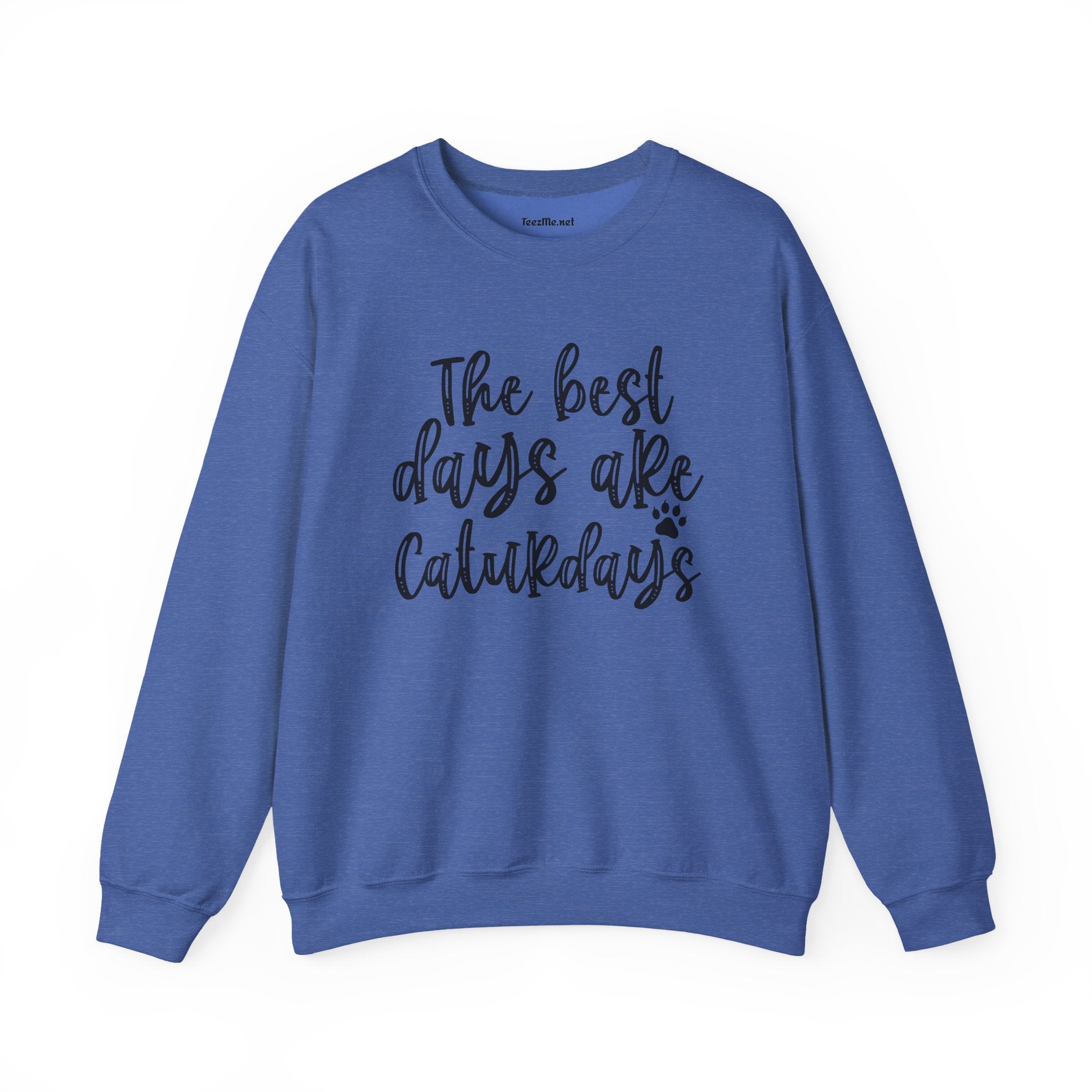 The best days are Caturdays Unisex Heavy Blend™ Crewneck Sweatshirt Graphic