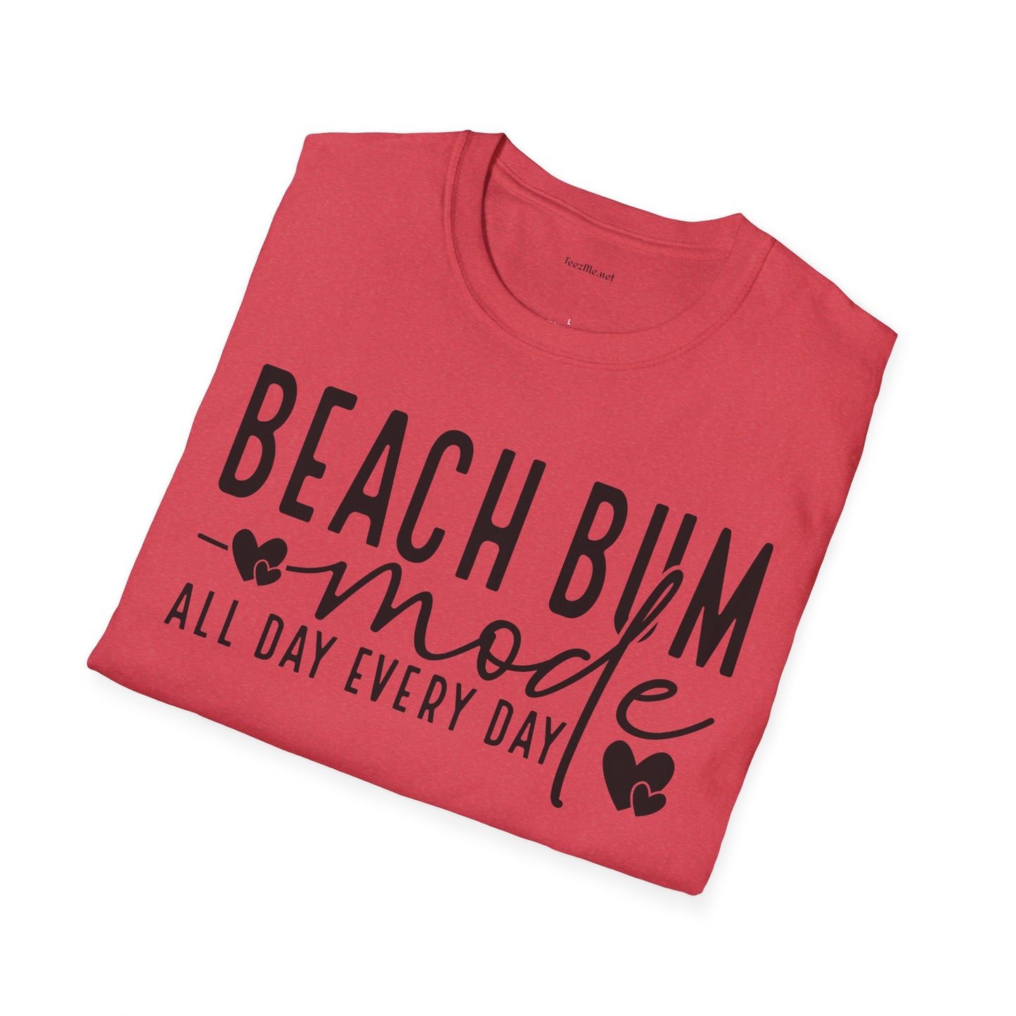 Beach Bum - Unisex Softstyle T-Shirt 100% Cotton Graphic