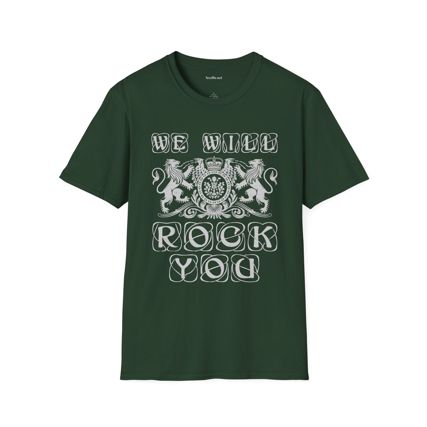 We Will Rock You Unisex SoftStyle T-Shirt 100% Cotton Graphic Music