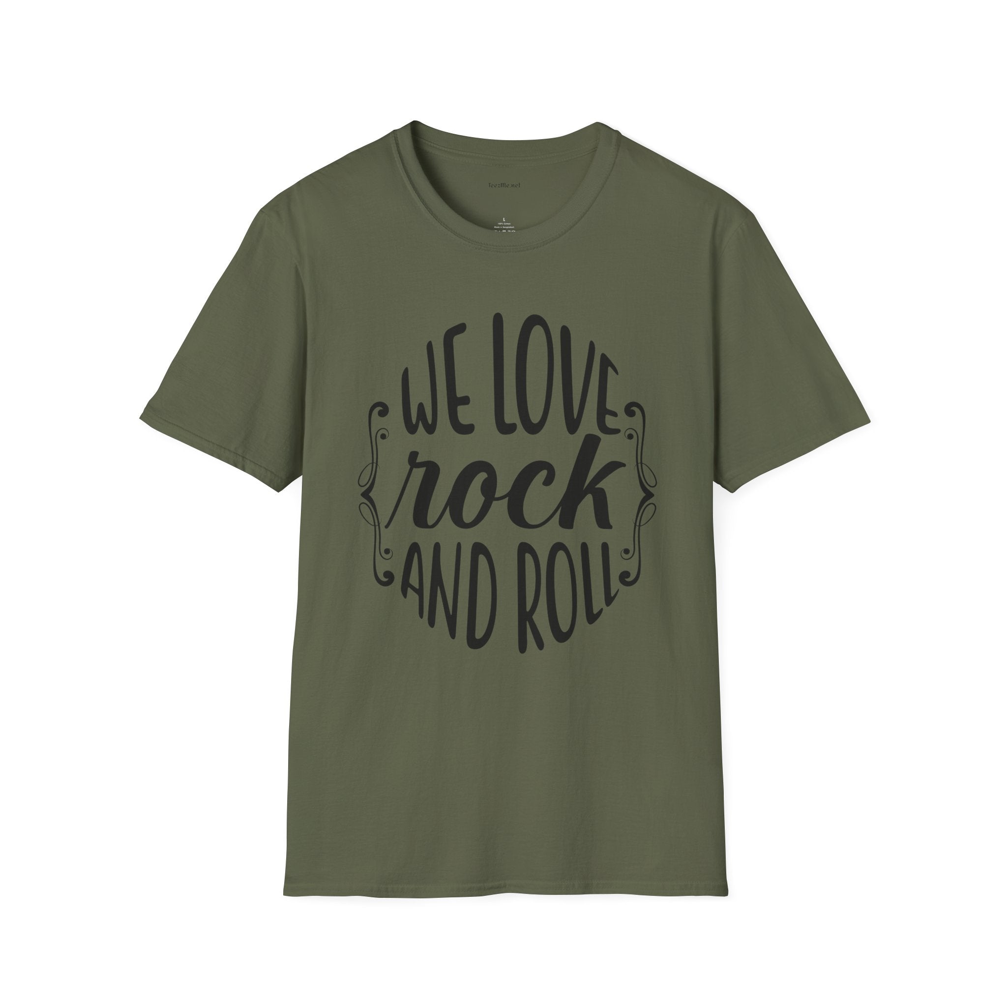 We Love Rock and Roll  - Unisex Softstyle T-Shirt 100% Cotton Graphic