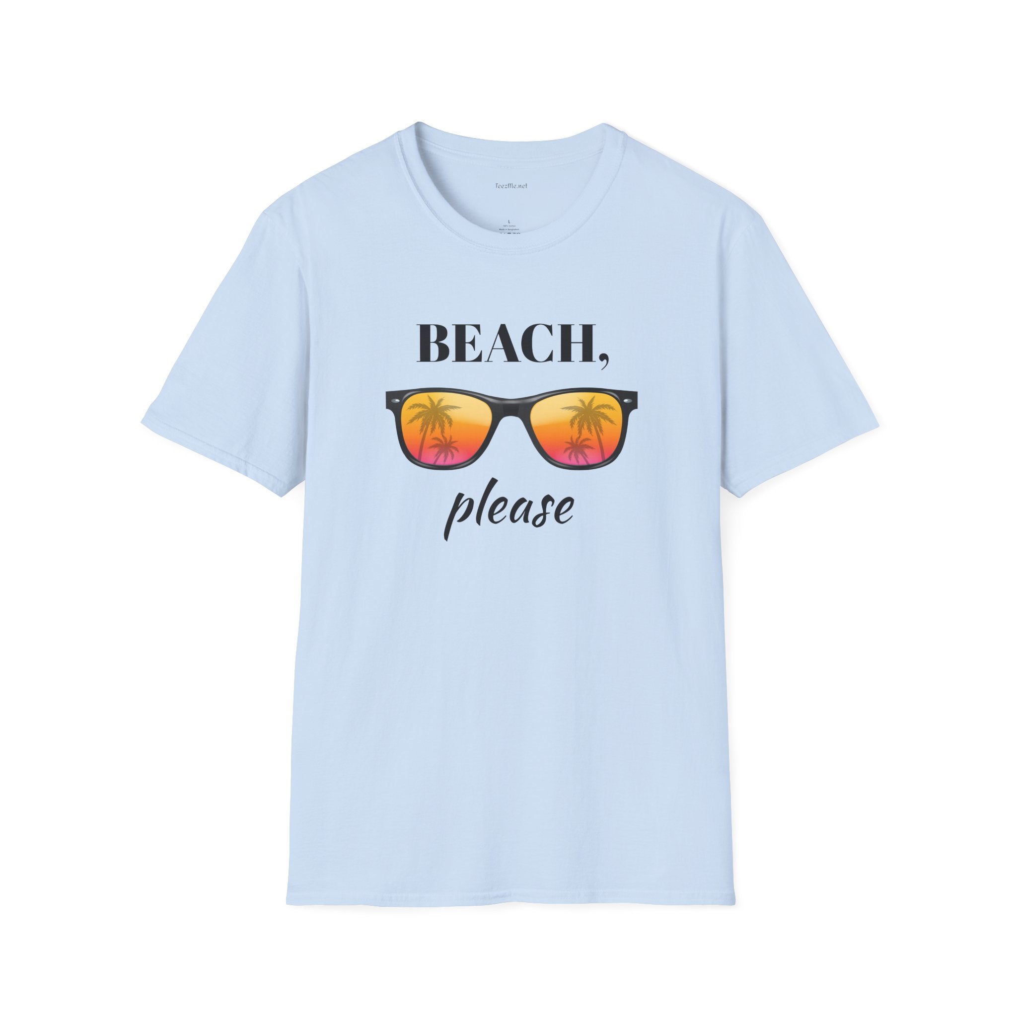 Beach please - Unisex Softstyle T-Shirt 100% Cotton Graphic
