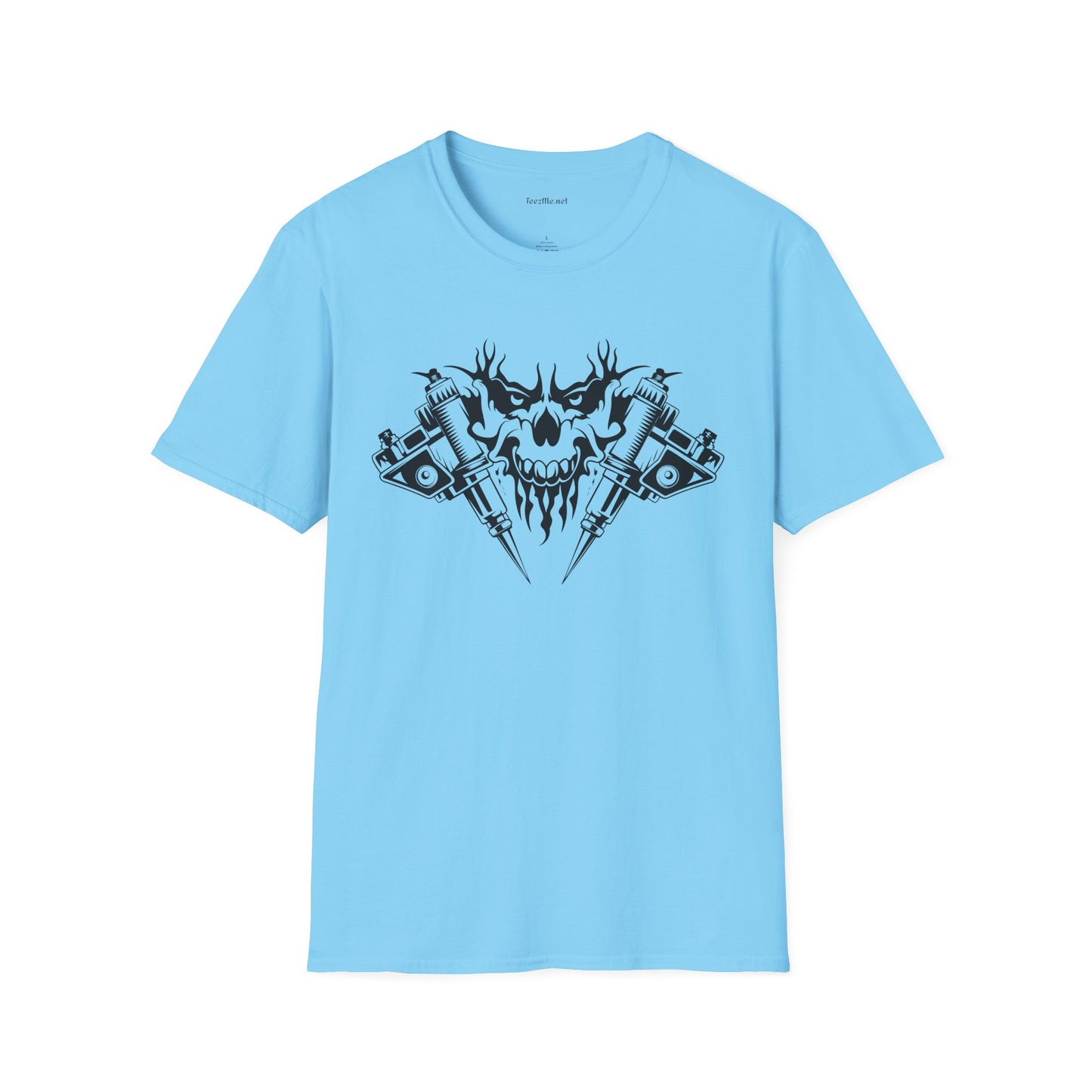 Crossed Tattoo Machine Unisex Soft Style T-Shirt 100% Cotton Graphic