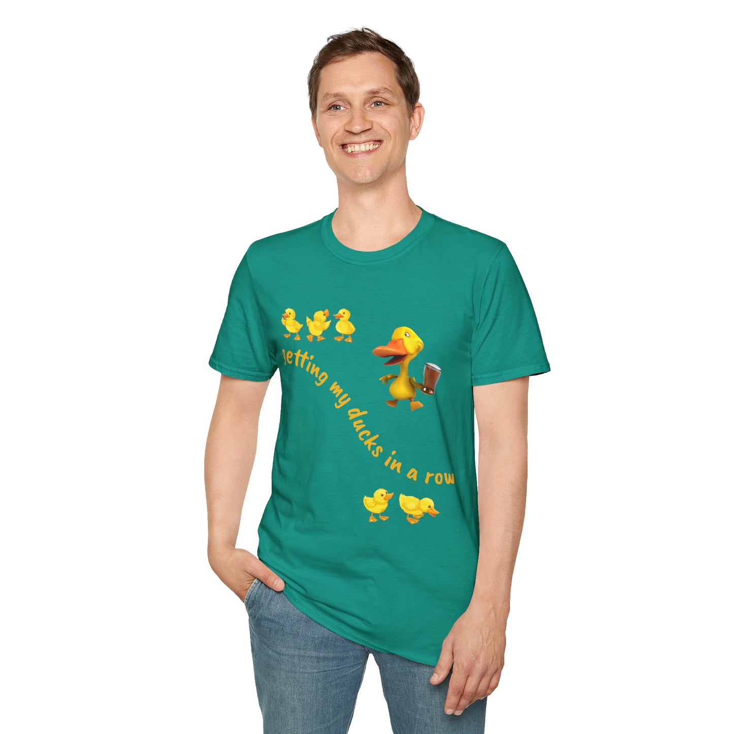 Getting my ducks in a row - Unisex Softstyle T-Shirt 100% Cotton Graphic