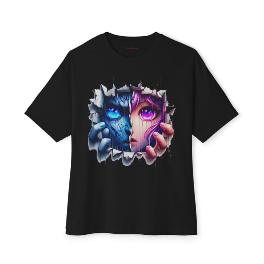 Anime Girl Eyes Unisex Oversized Boxy Tee