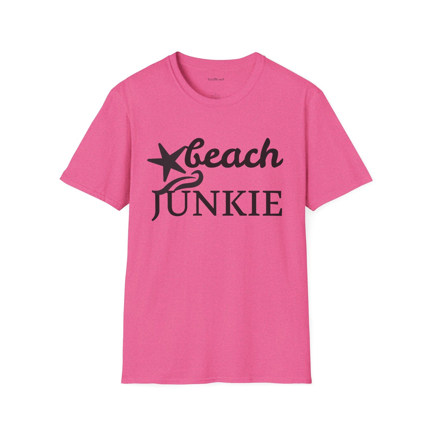 Beach Junkie with Starfish Unisex Softstyle T-Shirt 100% Cotton Graphic