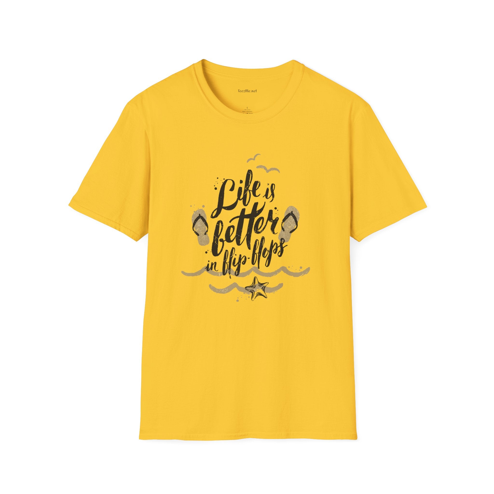 Life is better in Flip Flops - Unisex Softstyle T-Shirt 100% Cotton Graphic