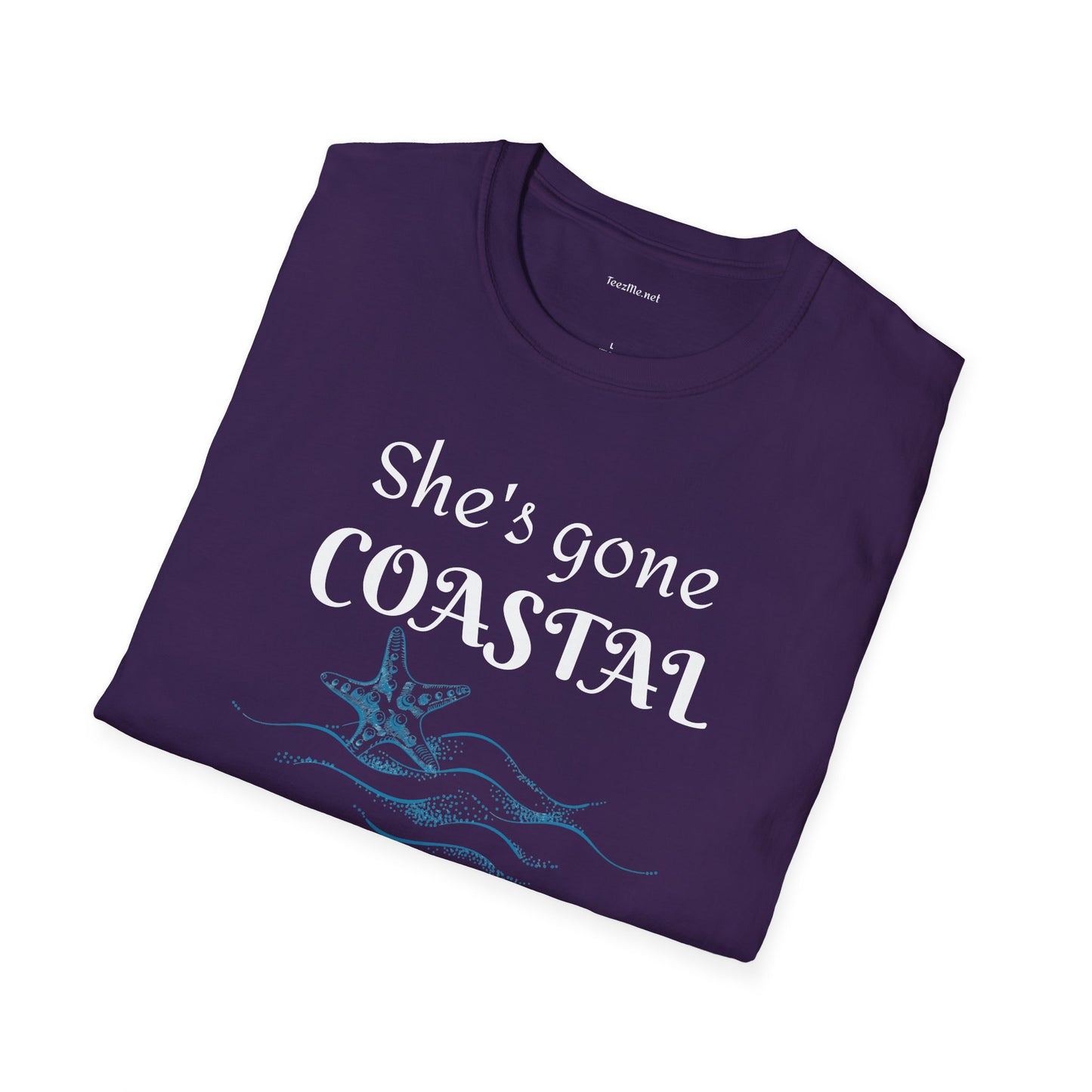 She's gone COASTAL - Unisex Softstyle T-Shirt 100% Cotton Graphic