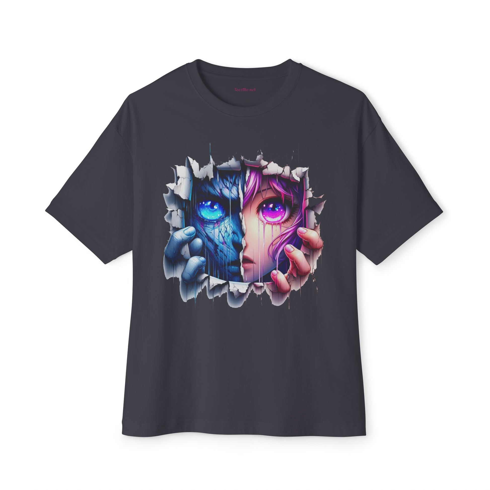 Anime Girl Eyes Unisex Oversized Boxy Tee