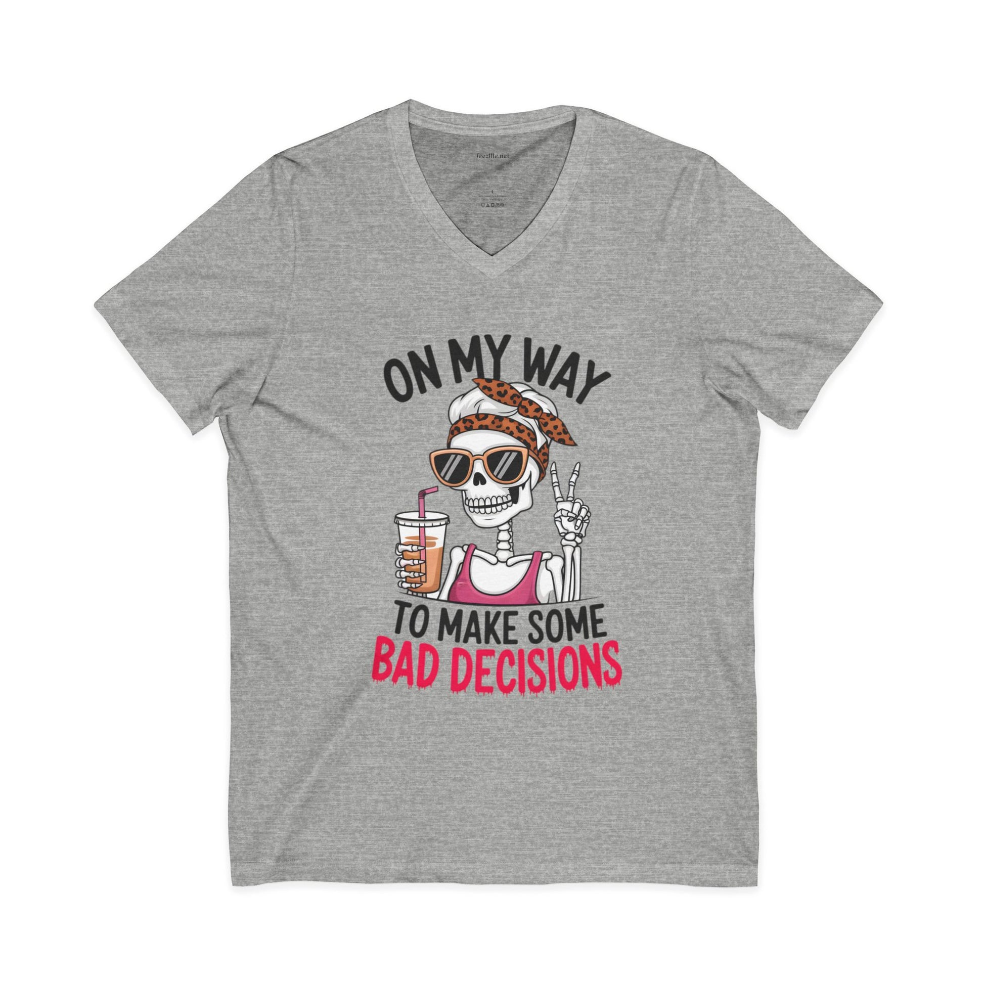 On my way to make some bad decisions - Unisex Jersey Short Sleeve V-Neck Tee