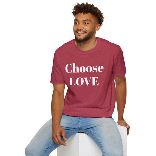Choose Love - Unisex Softstyle T-Shirt 100% Cotton Graphic