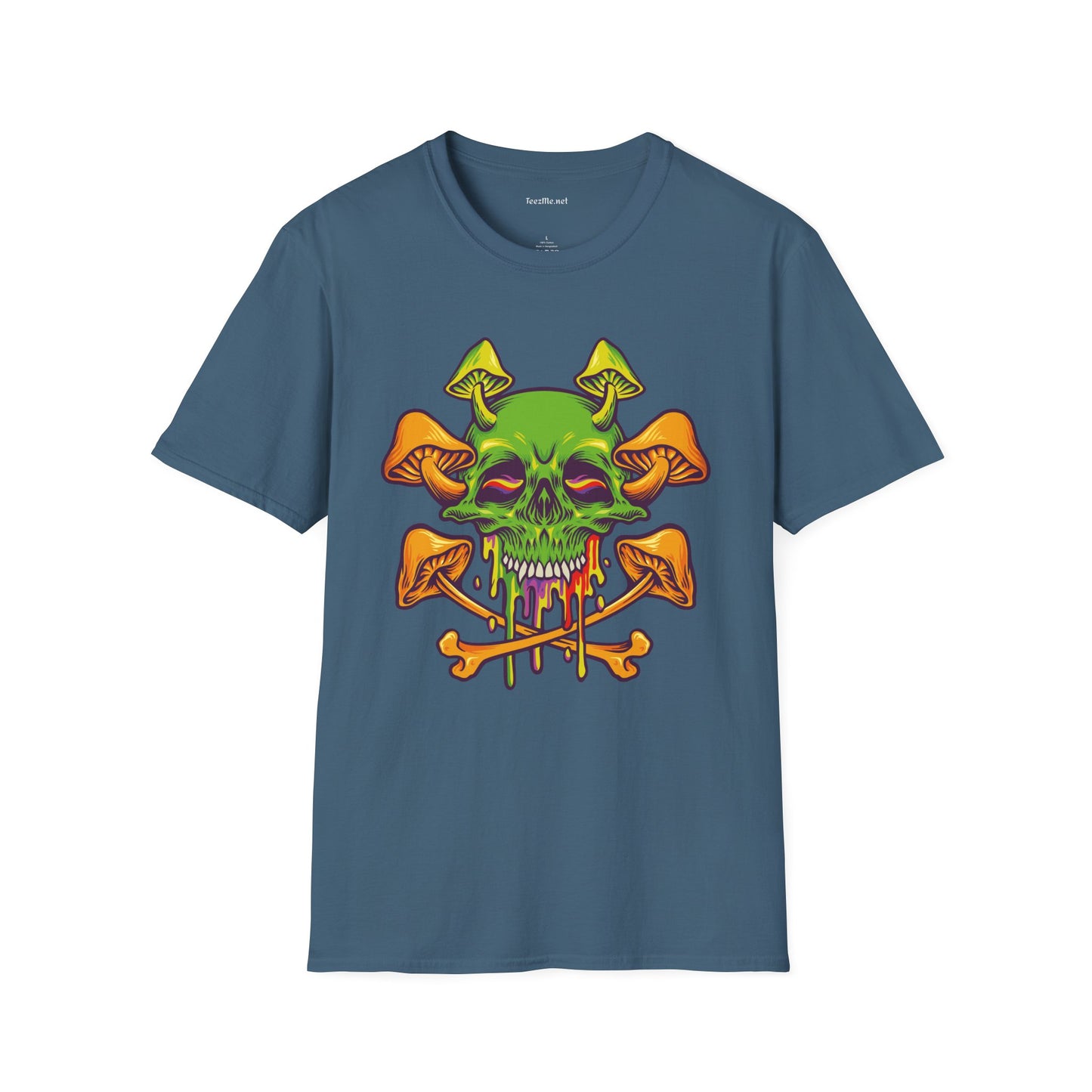Sugar Skull Magic Mushrooms 01 Unisex Softstyle T-Shirt 100% Cotton Graphic