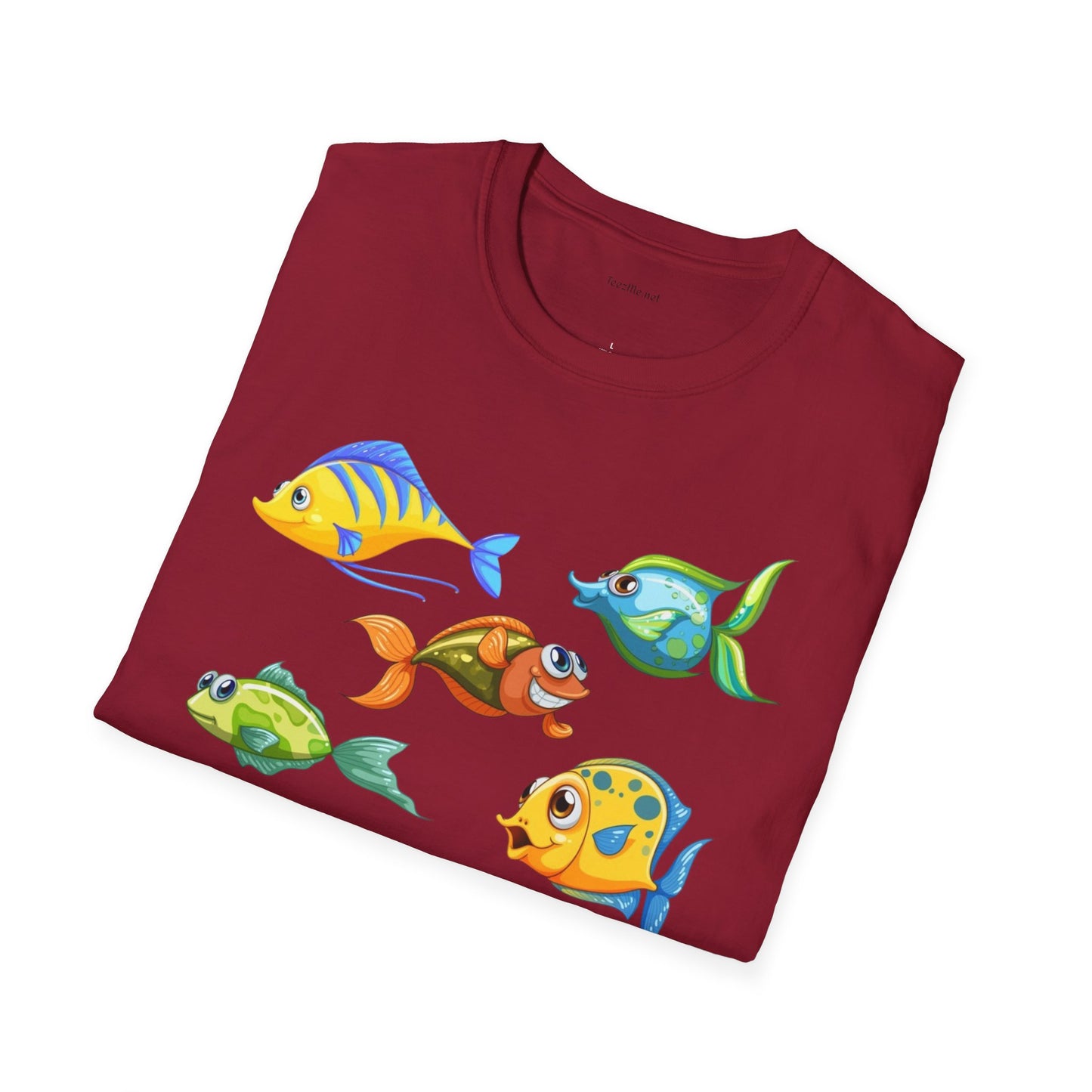 Fish (illustration) - Unisex Softstyle T-Shirt 100% Cotton Graphic