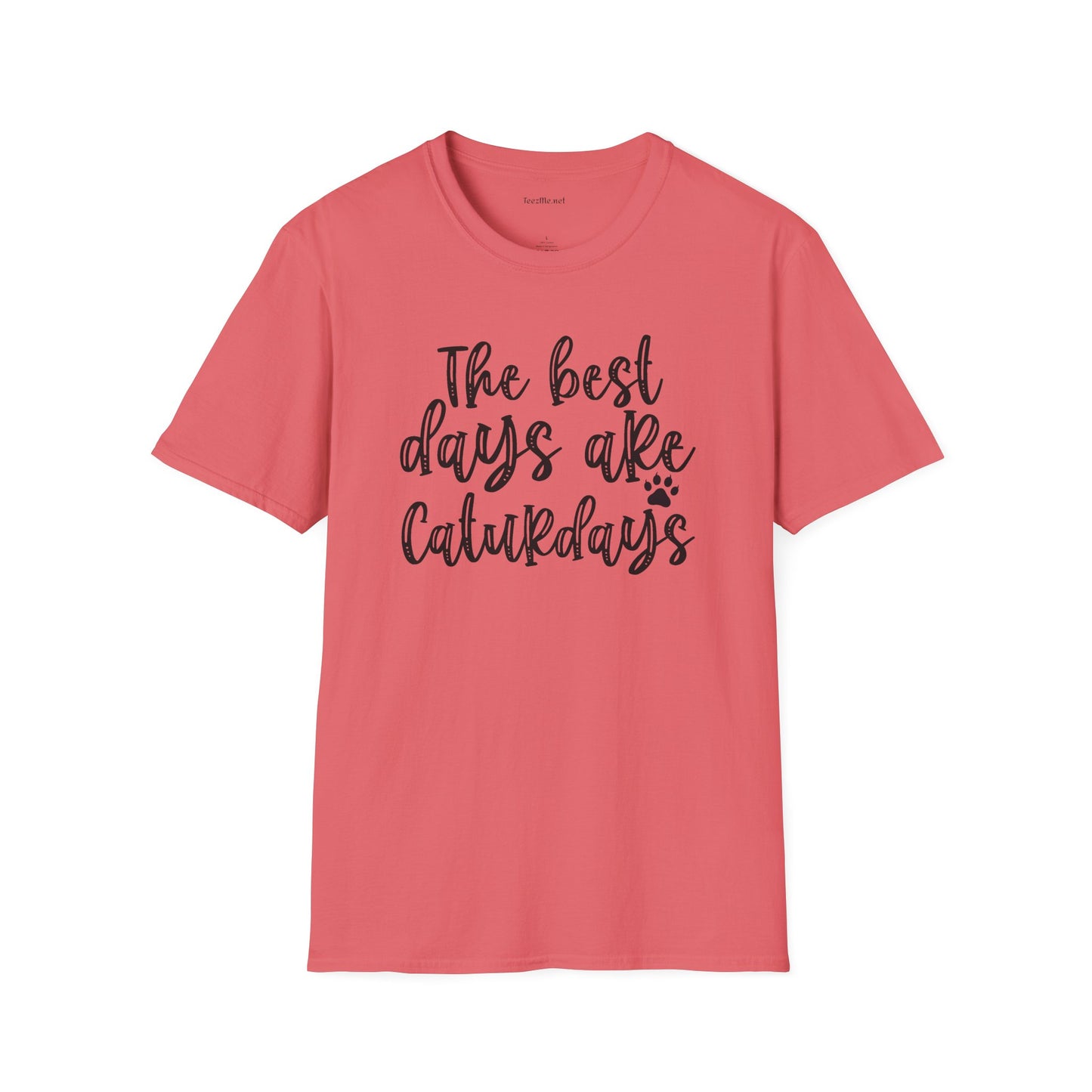 The best days are Caturdays Unisex SoftStyle T-Shirt 100% Cotton Graphic