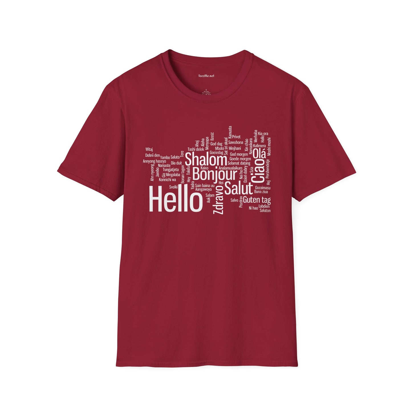Hello (Multilingual) Unisex Softstyle T-Shirt 100% Cotton