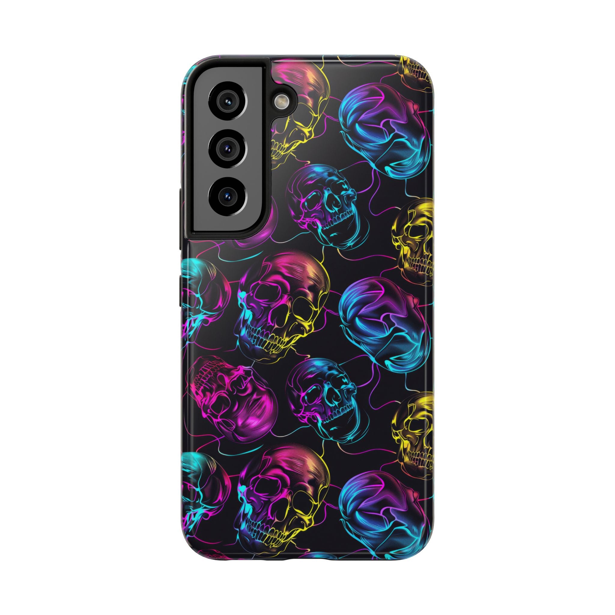 Neon Skull Cell Phone Case Tough Phone Cases