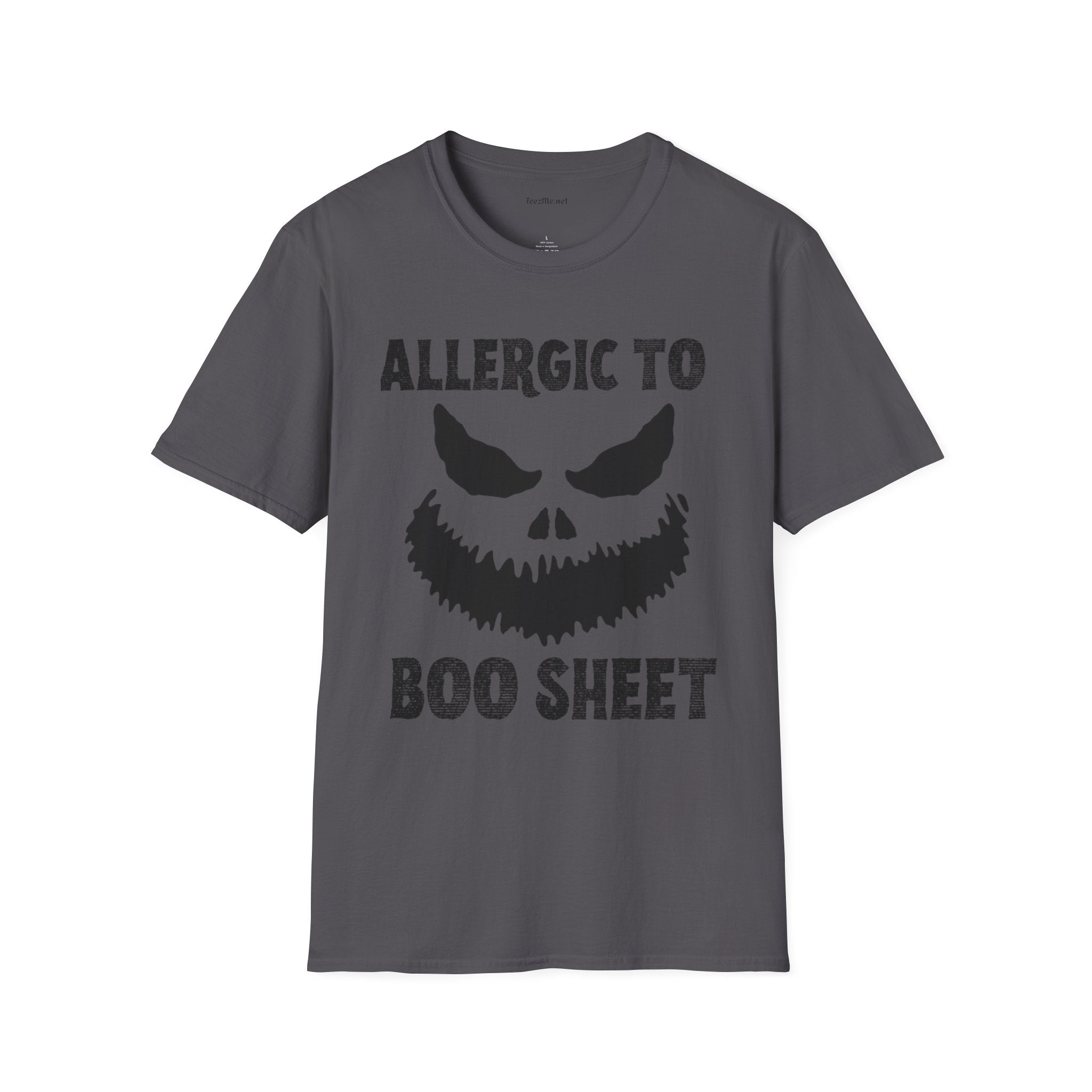 Allergic to Boo Sheet Unisex Softstyle T-Shirt 100% Cotton Graphic