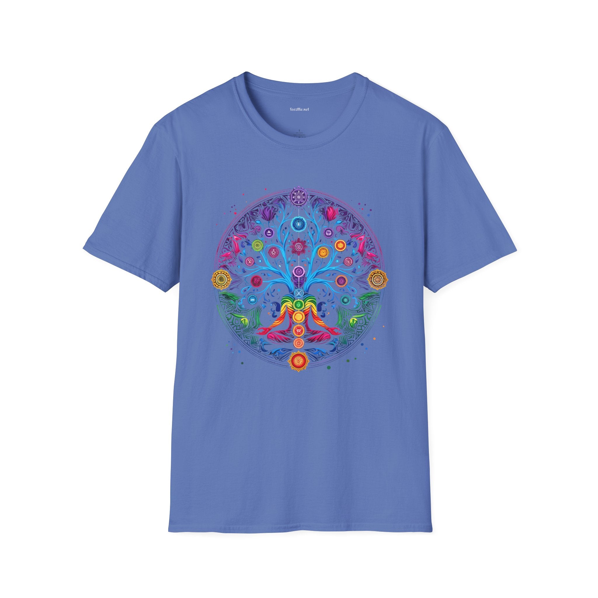 Chakra with Moon  Unisex Softstyle T-Shirt 100% Cotton Graphic